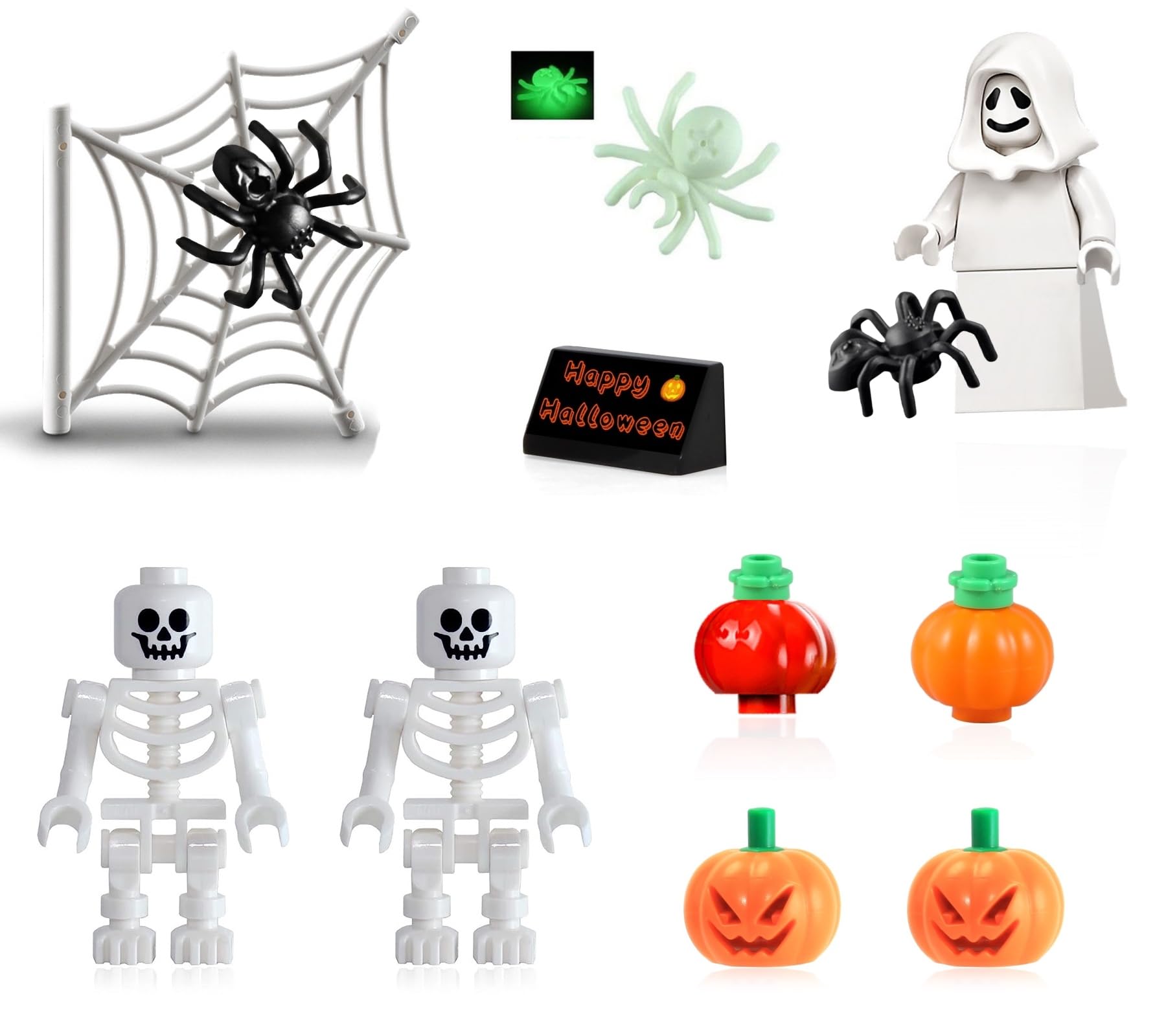 Paquete Combinado Toy Lego Spooky Halloween Con Esqueleto Y Fantasma - Venta Internacional.