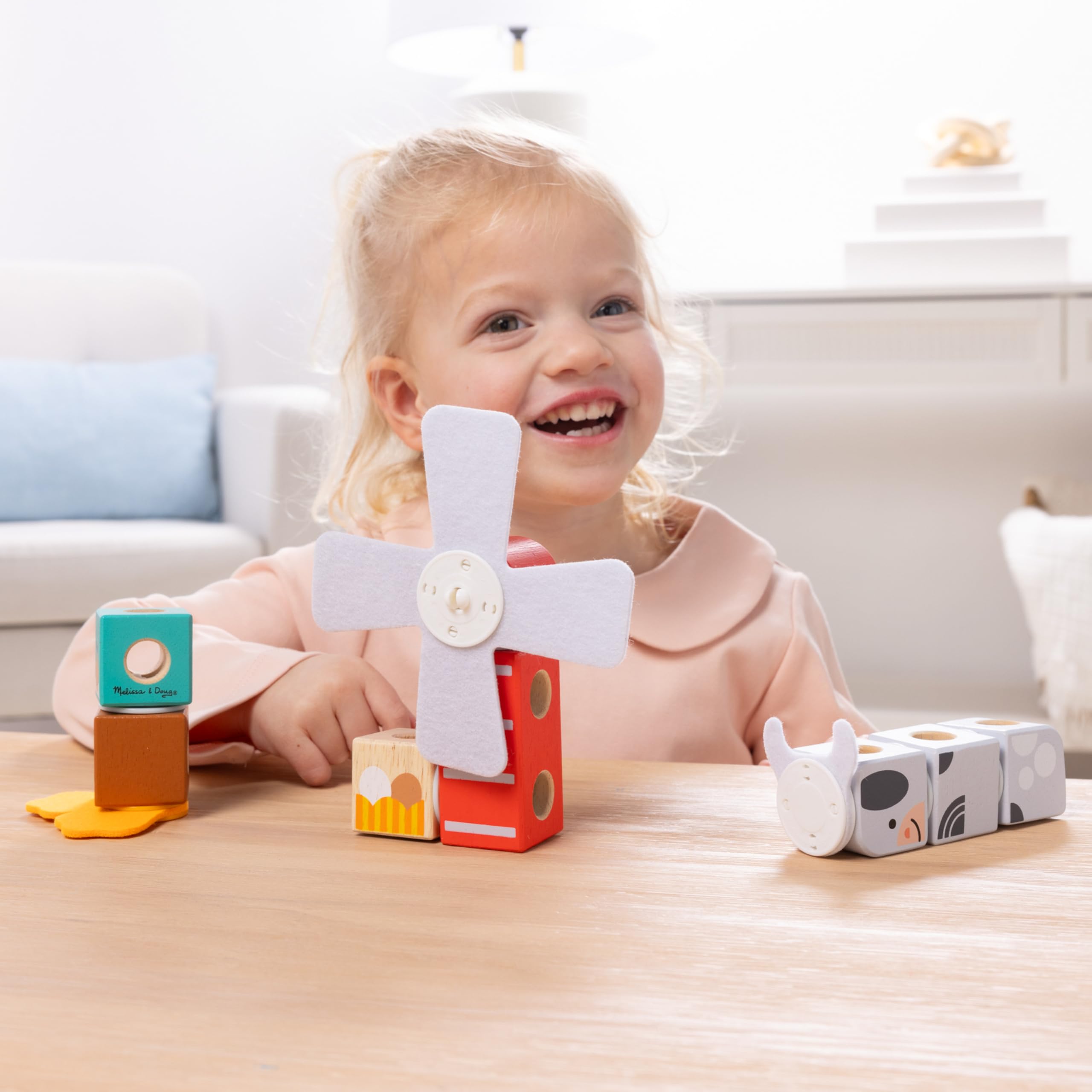 Foto 2 | Juego De Bloques De Construcción Melissa & Doug Blockables™ Farm, Paquete De 2 - Venta Internacional.
