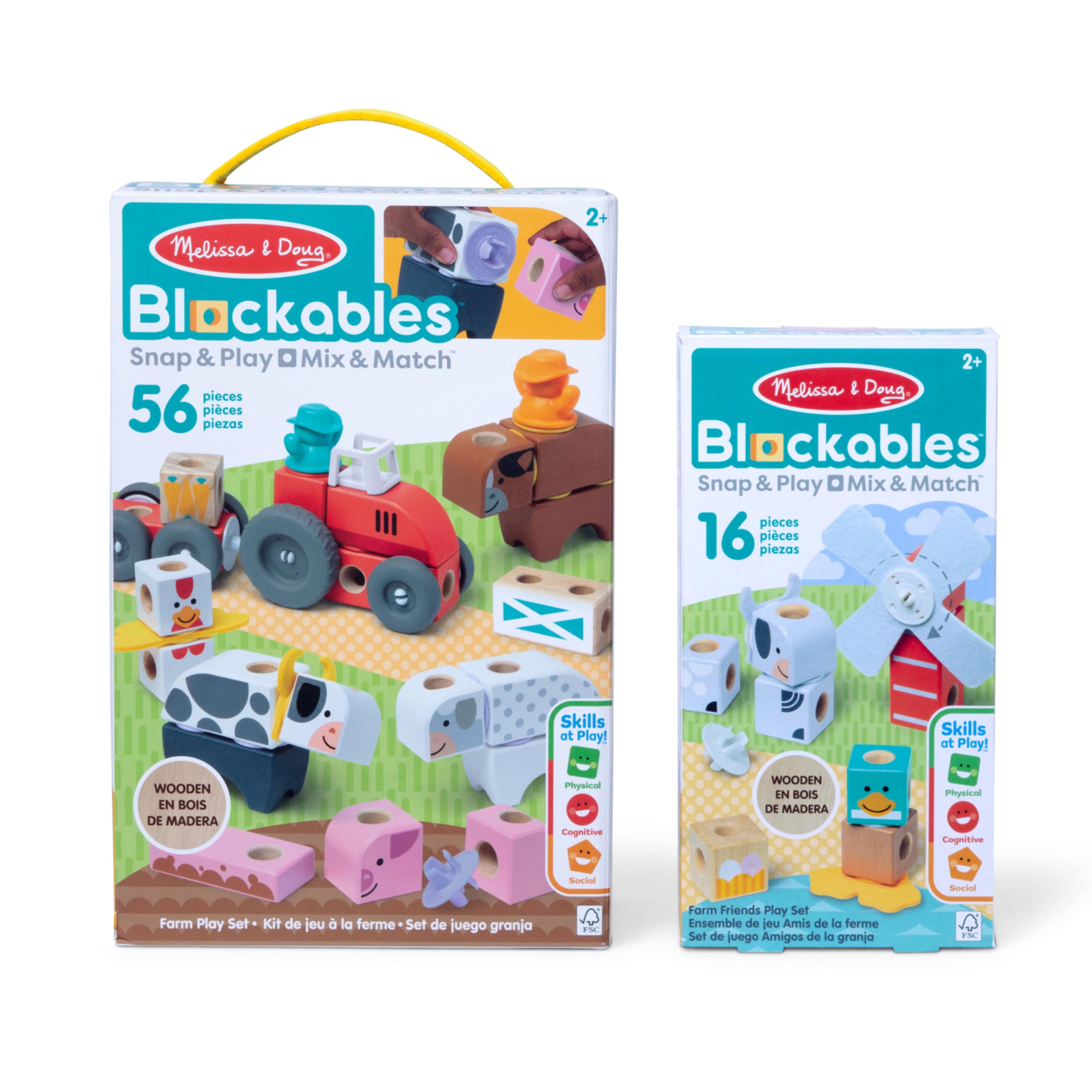 Foto 5 pulgar | Juego De Bloques De Construcción Melissa & Doug Blockables™ Farm, Paquete De 2 - Venta Internacional.