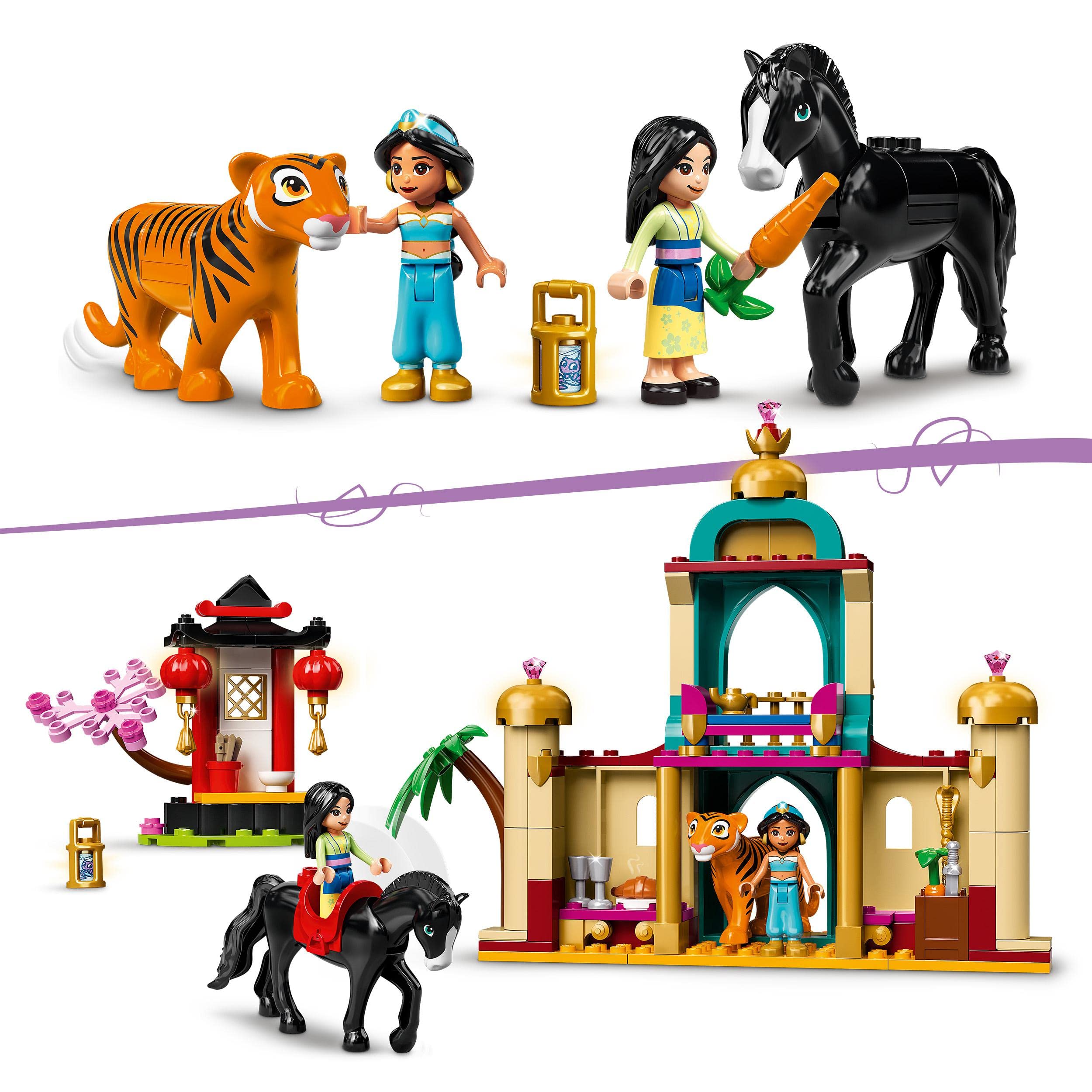 Foto 4 pulgar | Kit De Construcción Lego Disney Jasmine Y Mulan's Adventure 43208 - Venta Internacional.