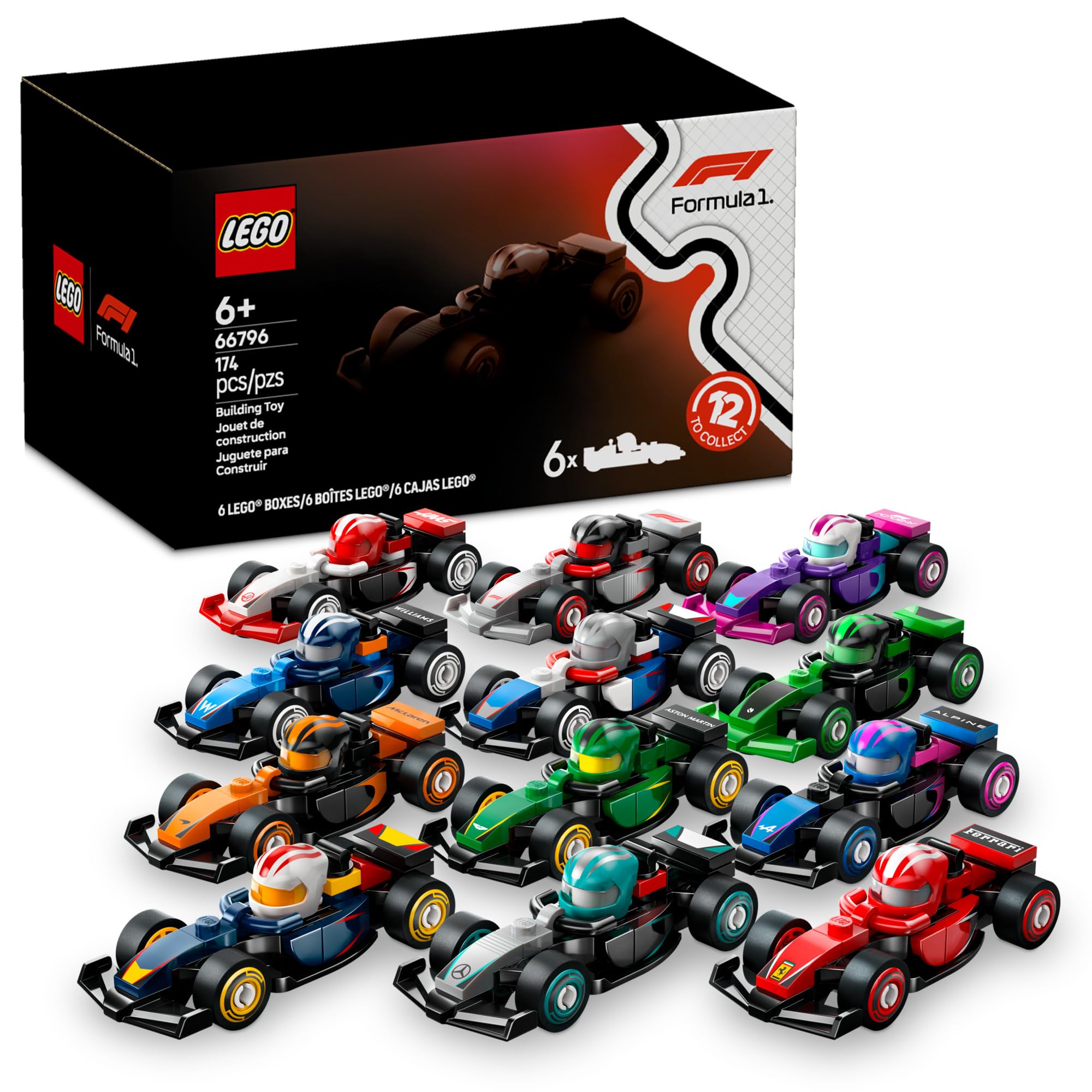 Set De Construcción Lego F1 Collectible Race Cars 6 Pack 66796 - Venta Internacional.