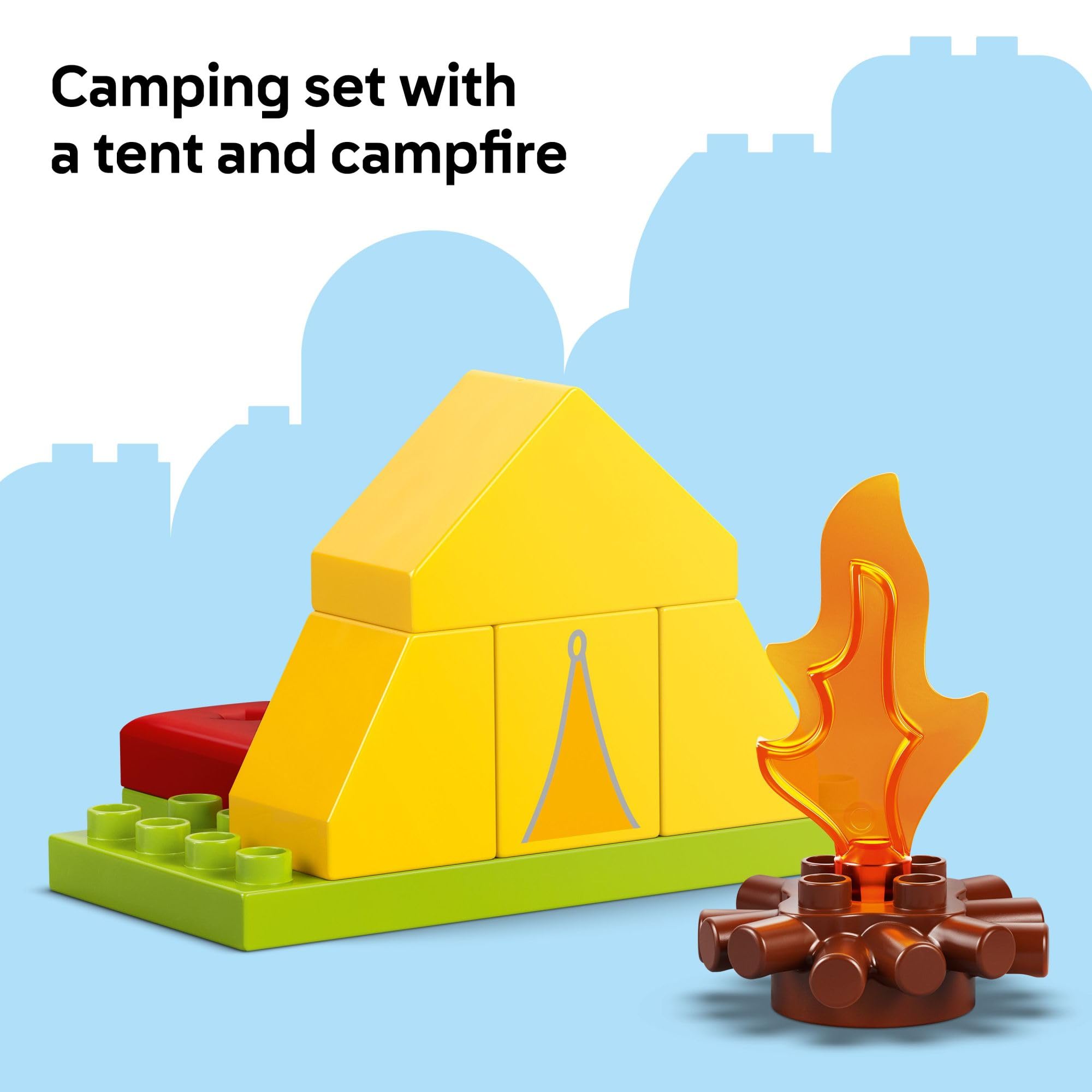 Foto 4 | Viaje De Campamento De Peppa Pig De Juguete Lego Duplo Con Juguete Sensorial De Más De 2 Años - Venta Internacional.