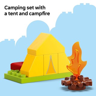 Foto 4 | Viaje De Campamento De Peppa Pig De Juguete Lego Duplo Con Juguete Sensorial De Más De 2 Años - Venta Internacional.