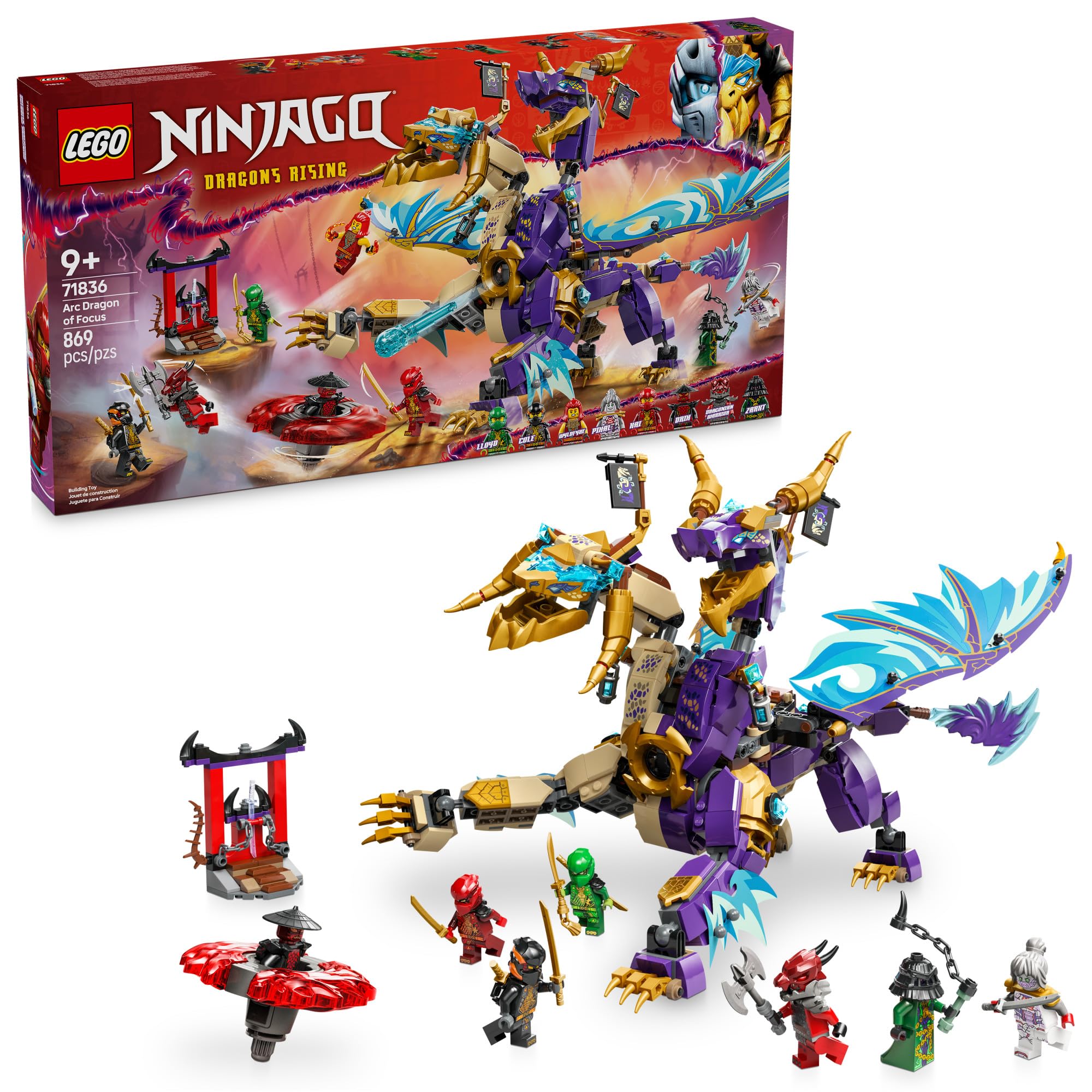 Set De Juego Lego Ninjago Arc Dragon Of Focus Con 8 Minifiguras - Venta Internacional.