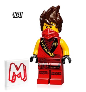 Foto 2 | Minifigura Lego Ninjago Legacy Kai Con Bata Reiniciada 71737 - Venta Internacional.