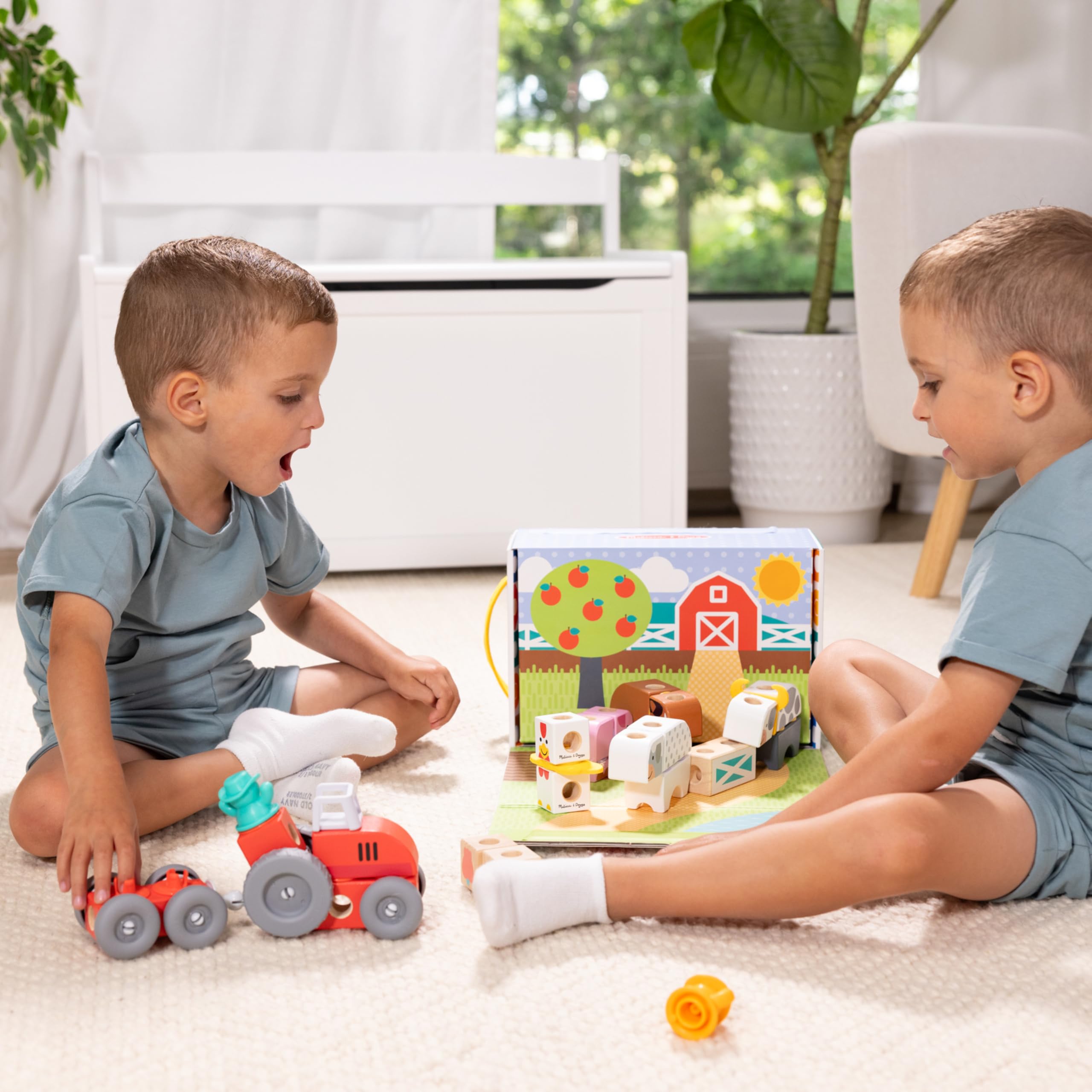 Foto 2 | Bloques De Construcción Toy Melissa & Doug Blockables™ Farm, 56 Unidades - Venta Internacional.