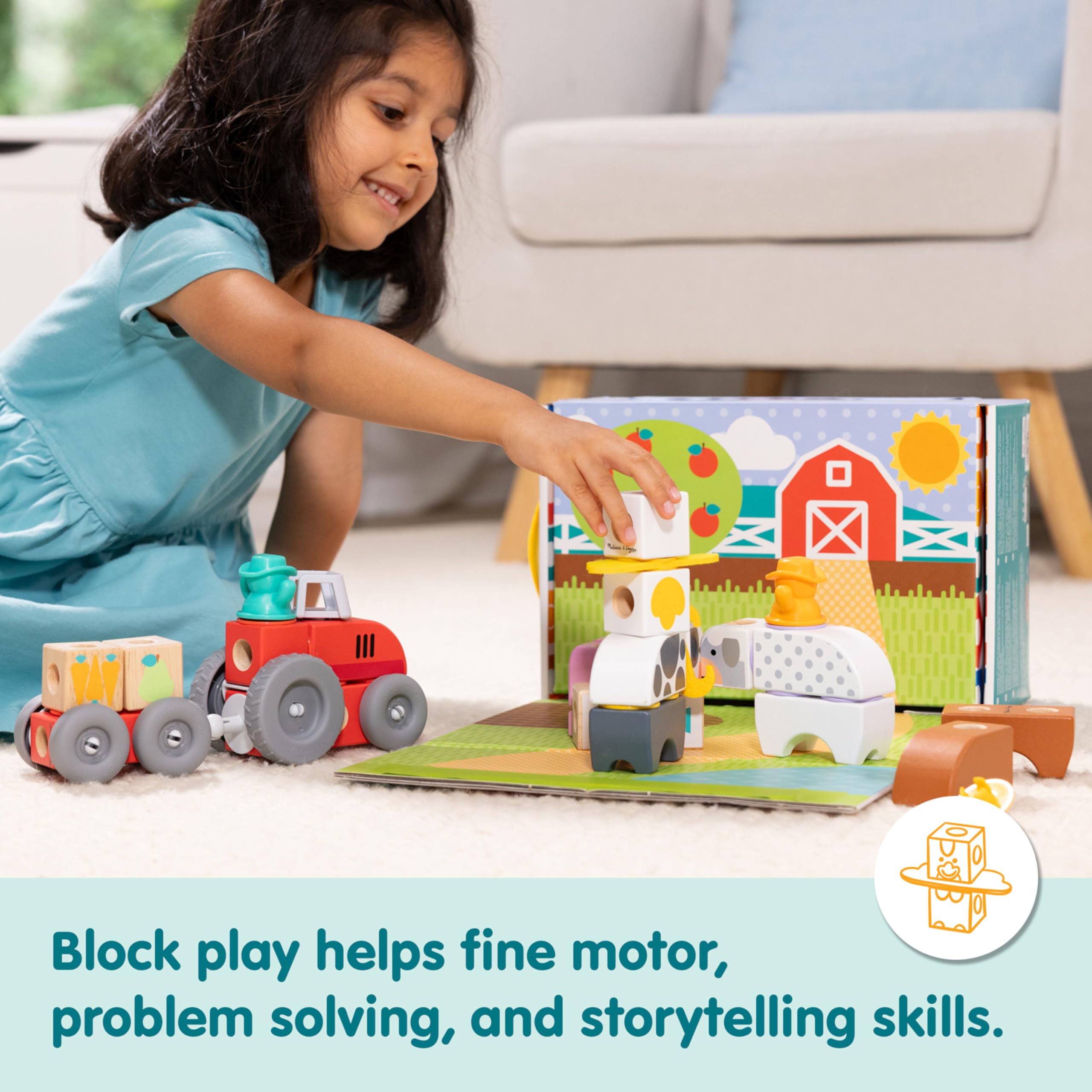 Foto 6 pulgar | Bloques De Construcción Toy Melissa & Doug Blockables™ Farm, 56 Unidades - Venta Internacional.