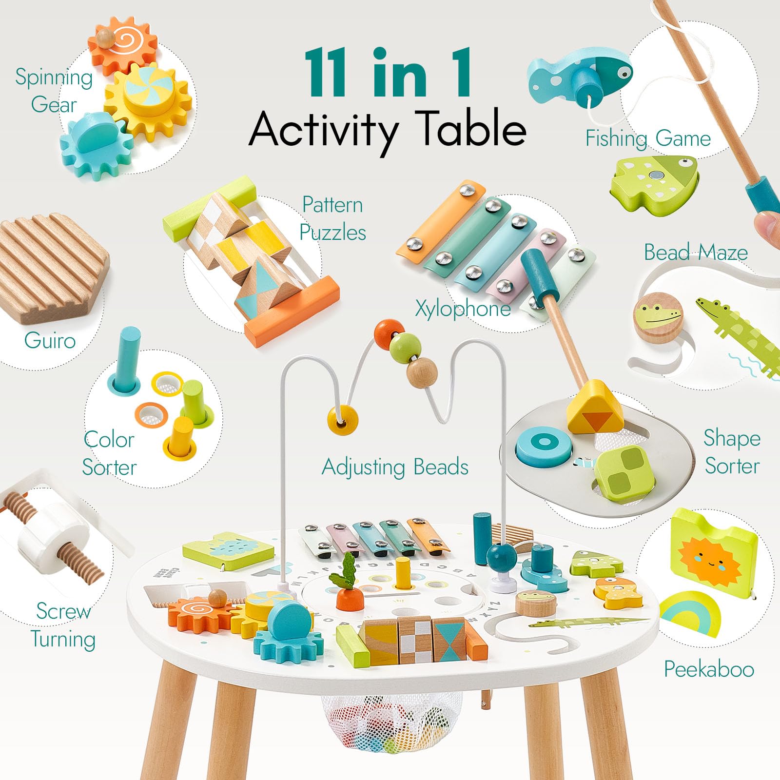 Foto 2 | Mesa de Actividades Madera - Venta Internacional