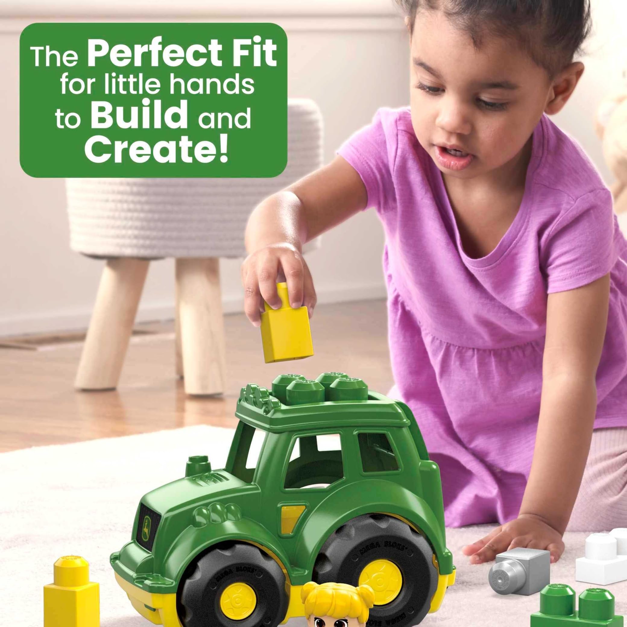 Foto 4 pulgar | Set De Juguetes Building Blocks Mega Bloks John Deere Lil' Tractor - Venta Internacional.