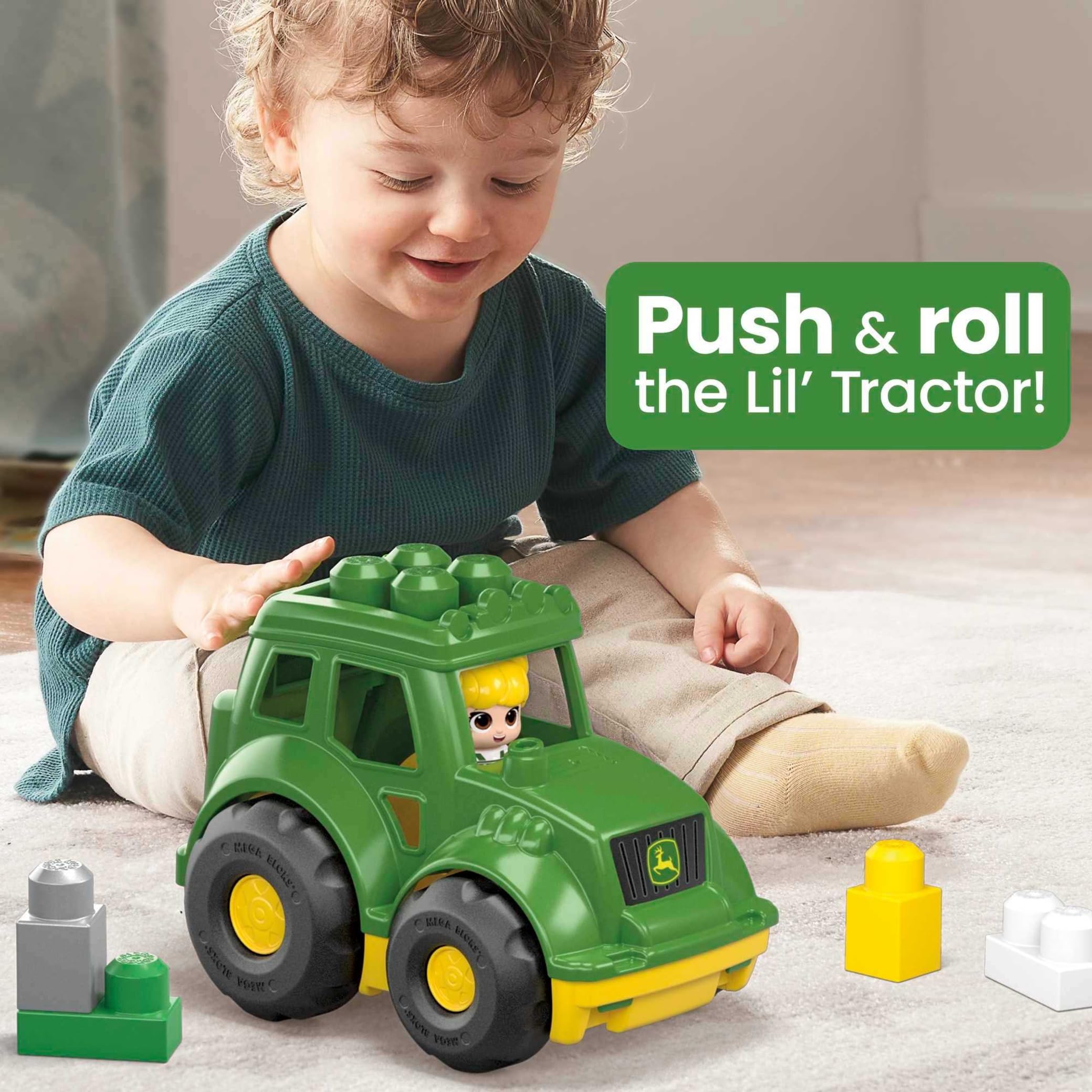 Foto 5 pulgar | Set De Juguetes Building Blocks Mega Bloks John Deere Lil' Tractor - Venta Internacional.