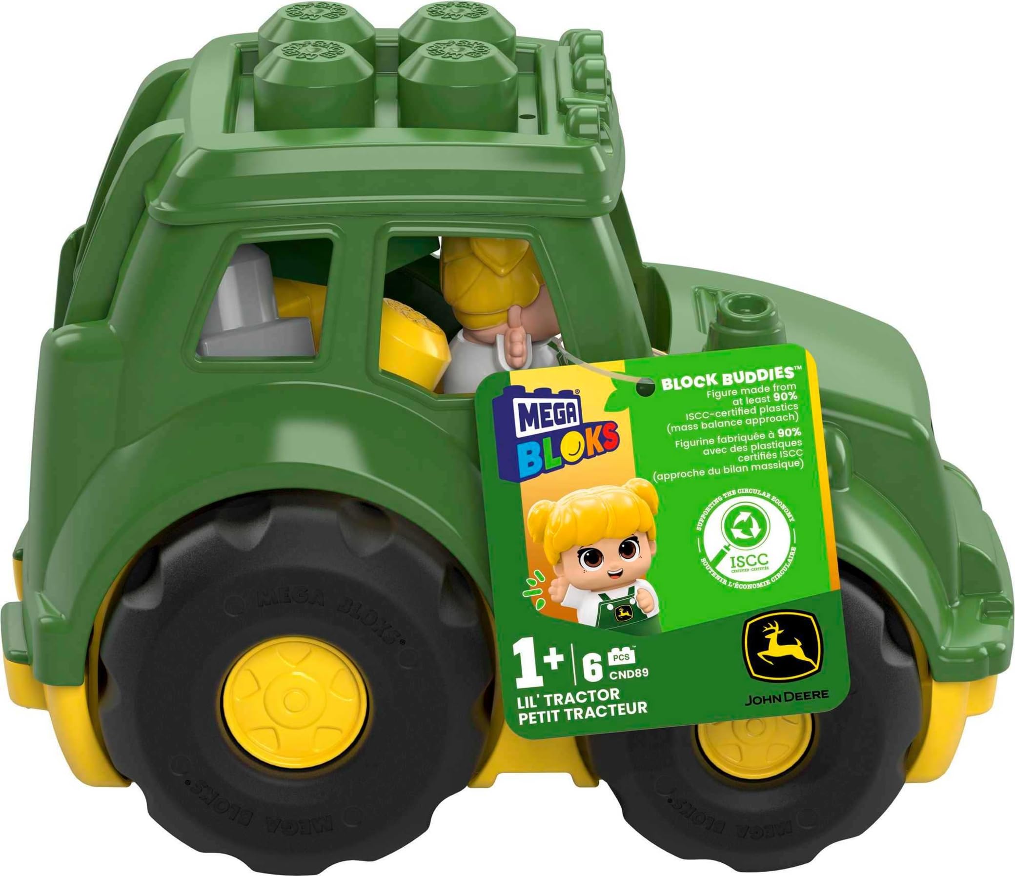 Foto 7 pulgar | Set De Juguetes Building Blocks Mega Bloks John Deere Lil' Tractor - Venta Internacional.