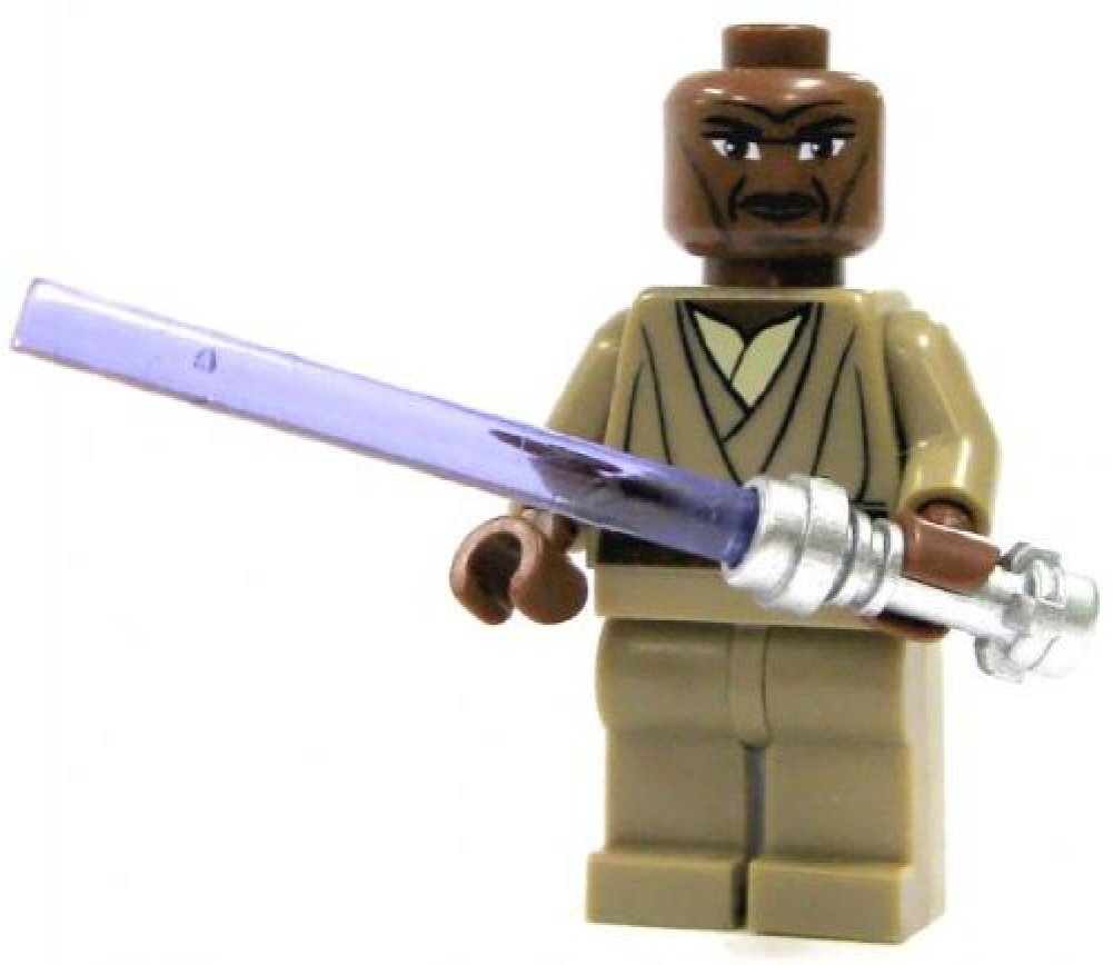 Minifigura Lego Star Wars Clone Wars Mace Windu Con Espada Láser - Venta Internacional.