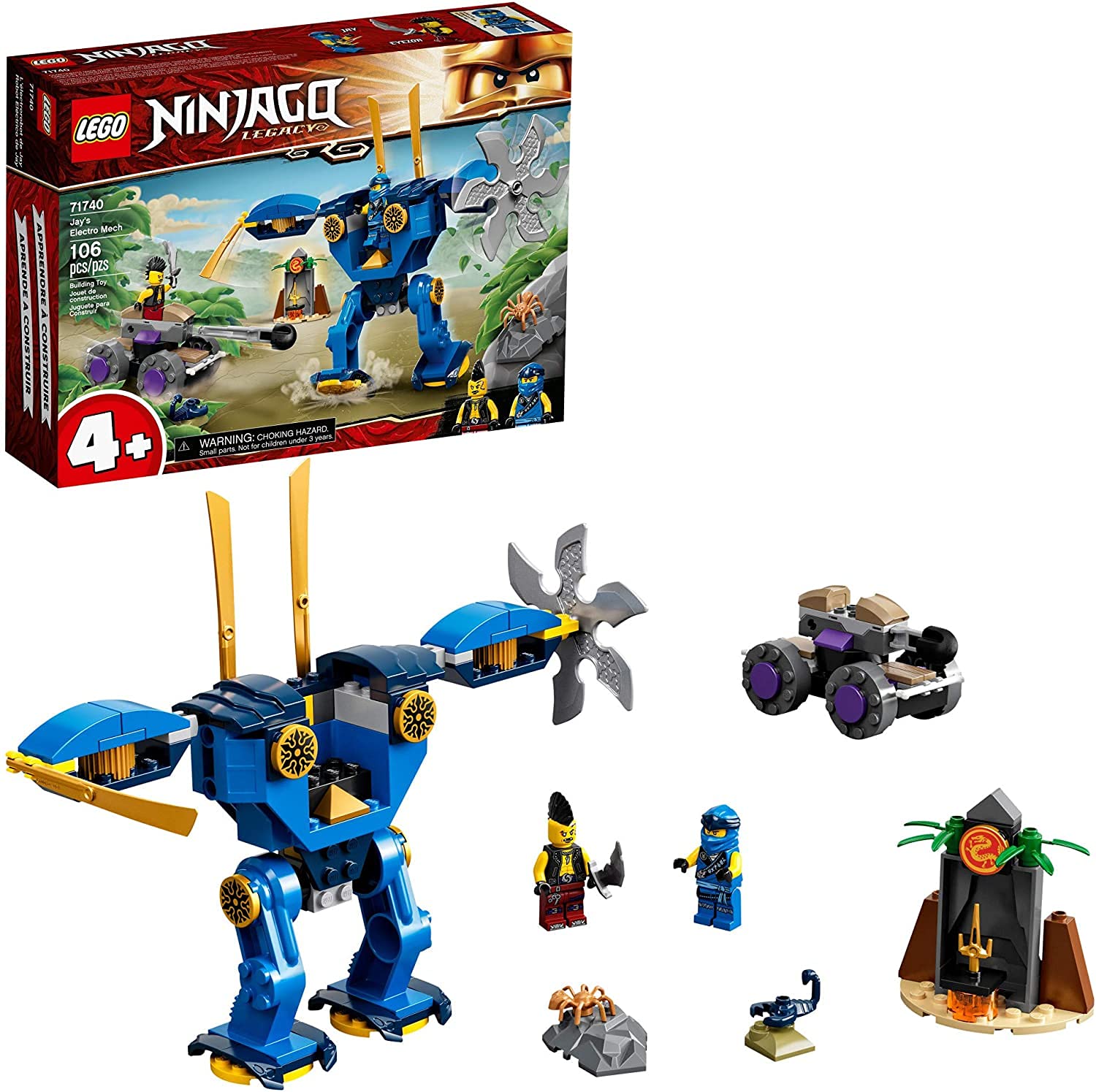 Foto 3 pulgar | Juguete Lego Ninjago Electromech Con Armas Y Espada De Jade - Venta Internacional.