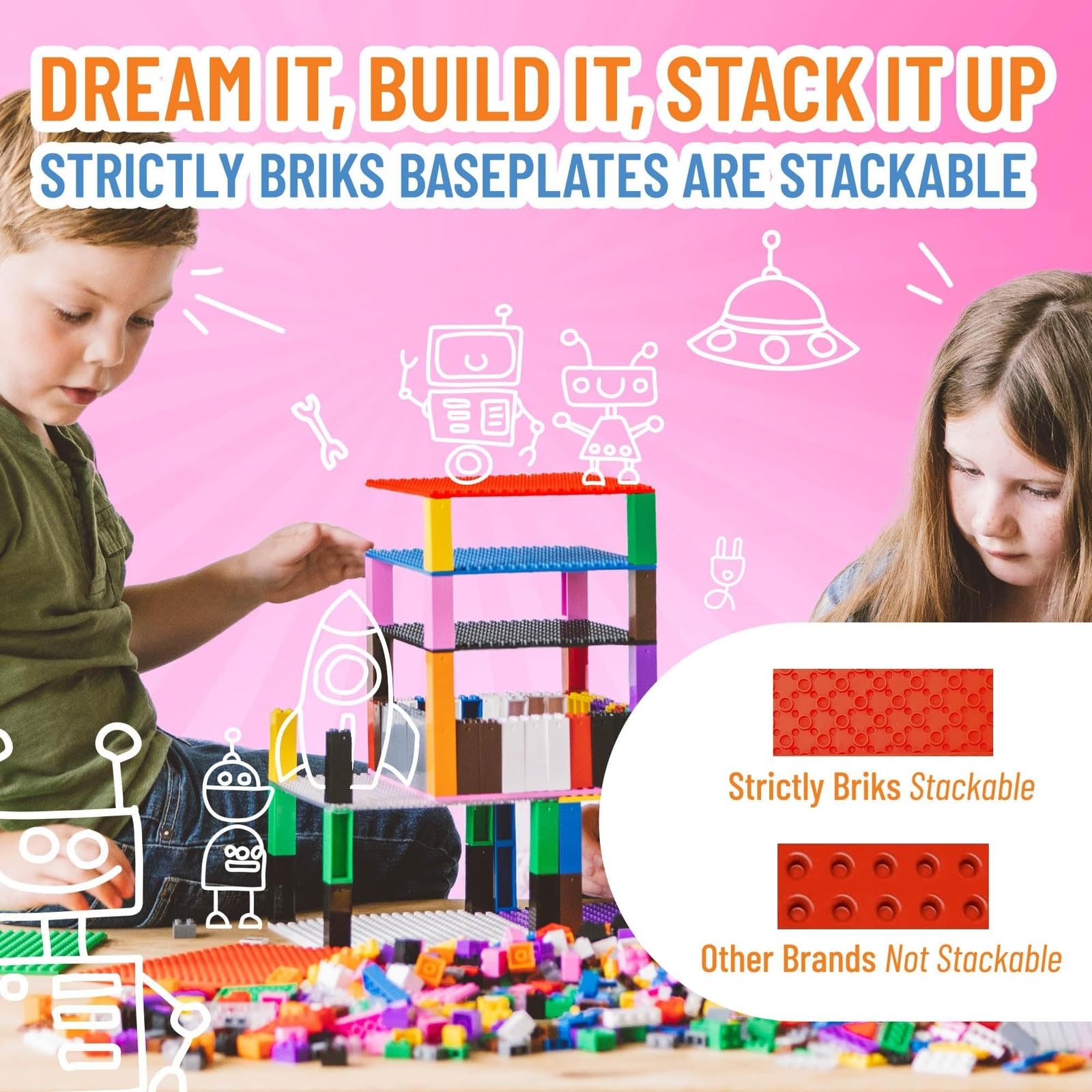 Foto 6 pulgar | Placas Base Strictly Briks Compatibles Con Lego 4, Paquete De 25 X 25 Cm - Venta Internacional.