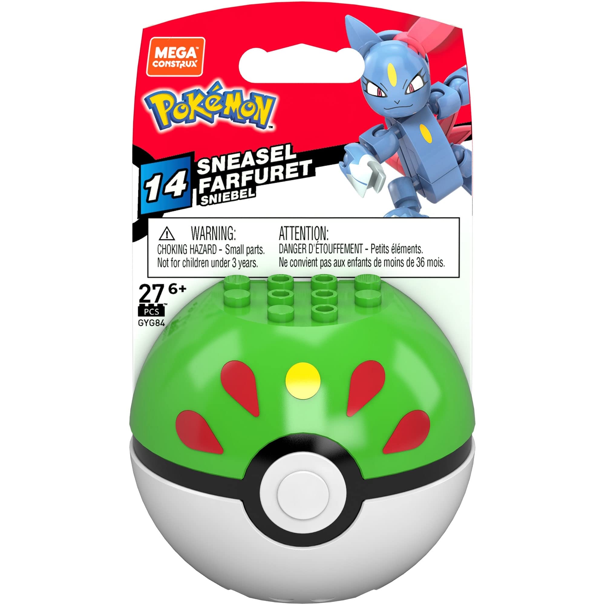 Set De Construcción Mega Construx Pokémon Sneasel Con Poke Ball - Venta Internacional.