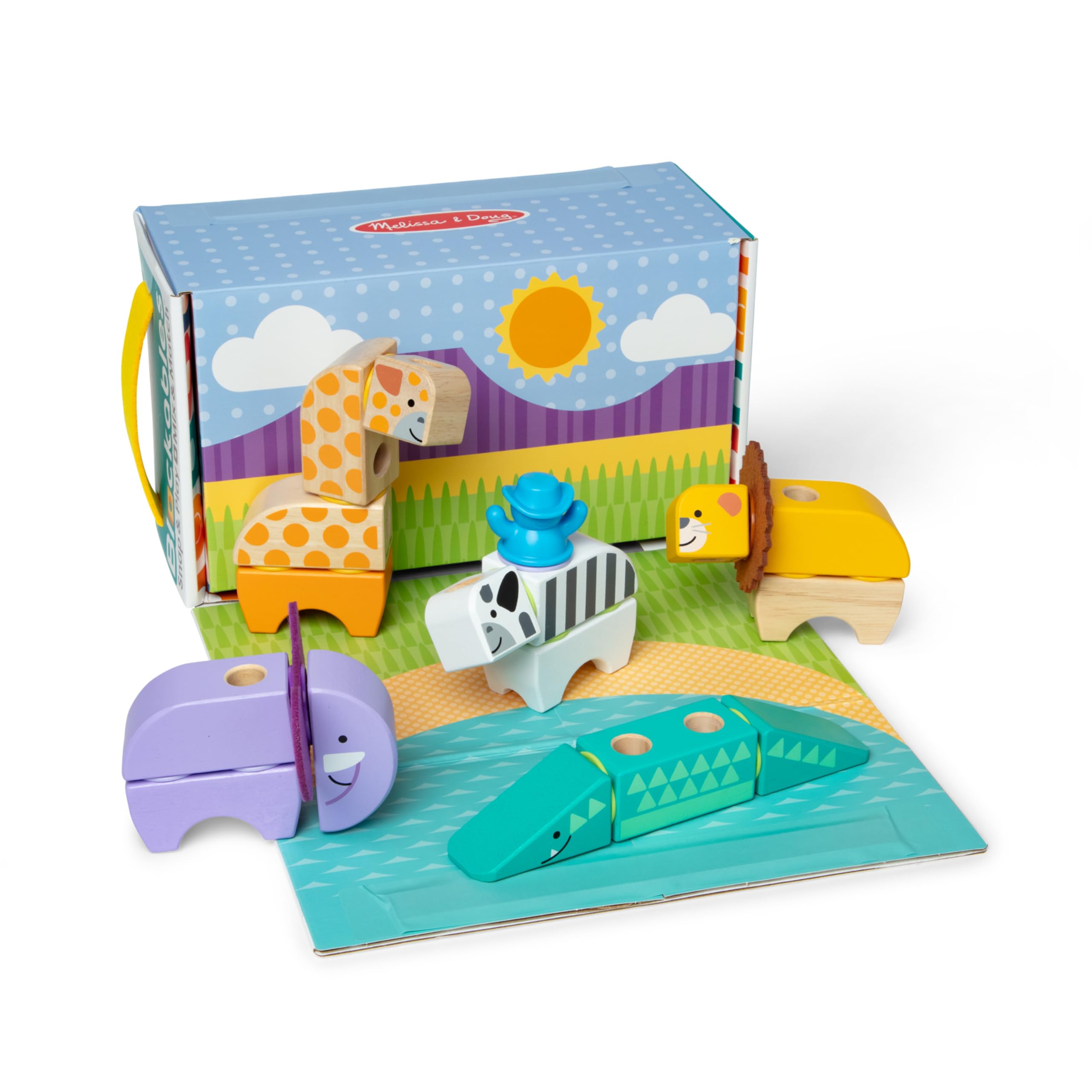 Foto 1 | Bloques De Construcción De Juguetes Melissa & Doug Blockables™ Safari, 34 Unidades - Venta Internacional.