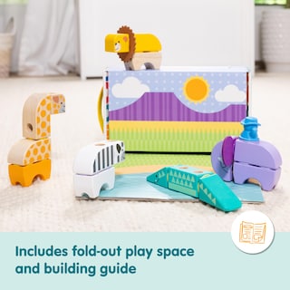 Foto 3 | Bloques De Construcción De Juguetes Melissa & Doug Blockables™ Safari, 34 Unidades - Venta Internacional.
