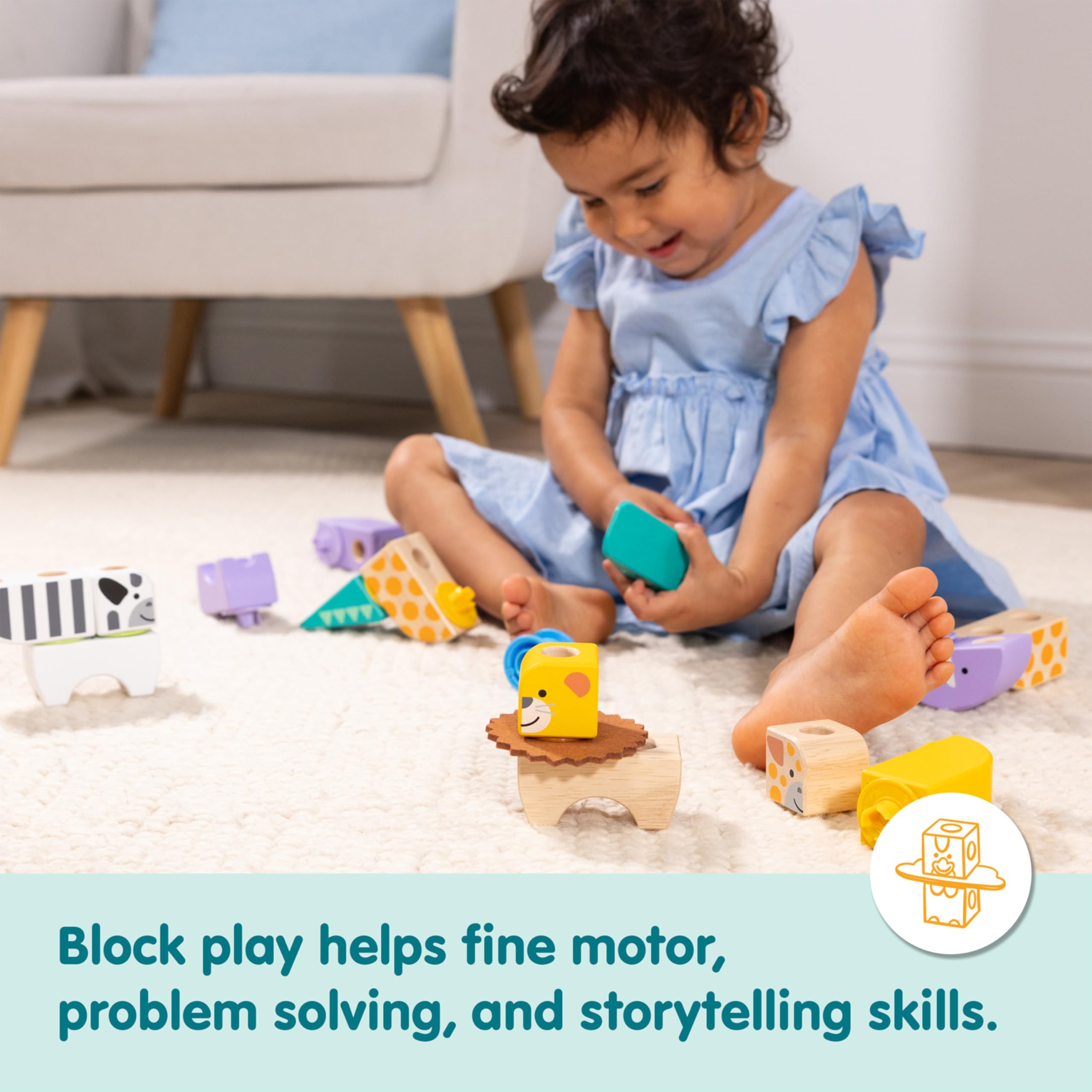 Foto 5 | Bloques De Construcción De Juguetes Melissa & Doug Blockables™ Safari, 34 Unidades - Venta Internacional.