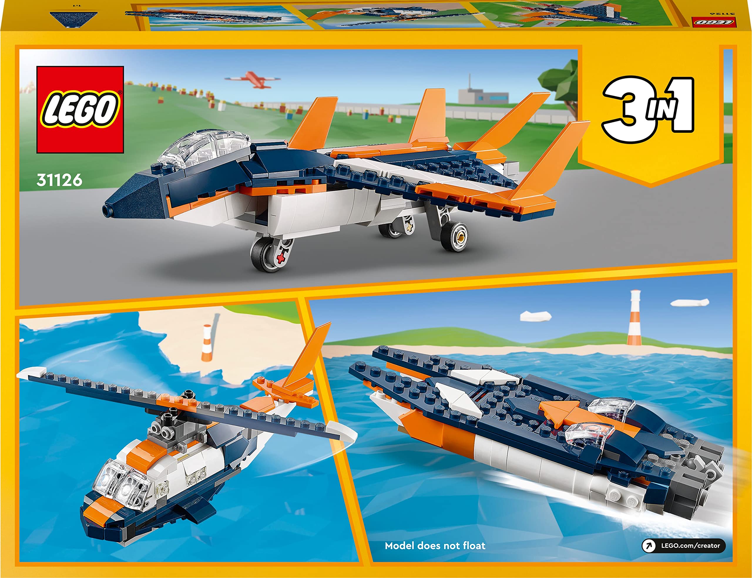 Foto 6 pulgar | Kit De Construcción Lego Creator Supersonic Jet 3 En 1 31126 - Venta Internacional.