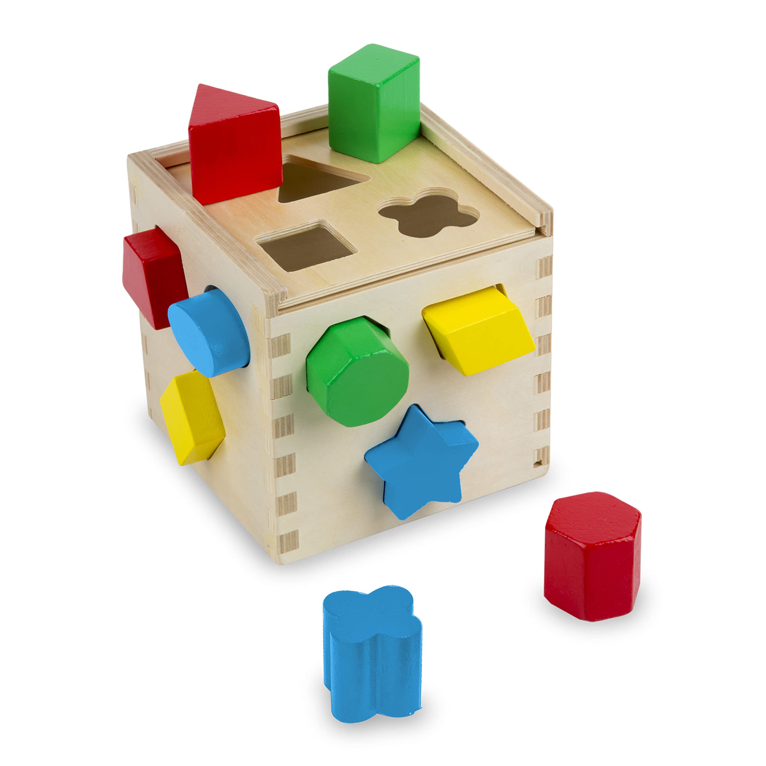 Foto 2 pulgar | Cubo Clasificador De Formas Melissa & Doug Classic Wooden Toy 2+ - Venta Internacional.