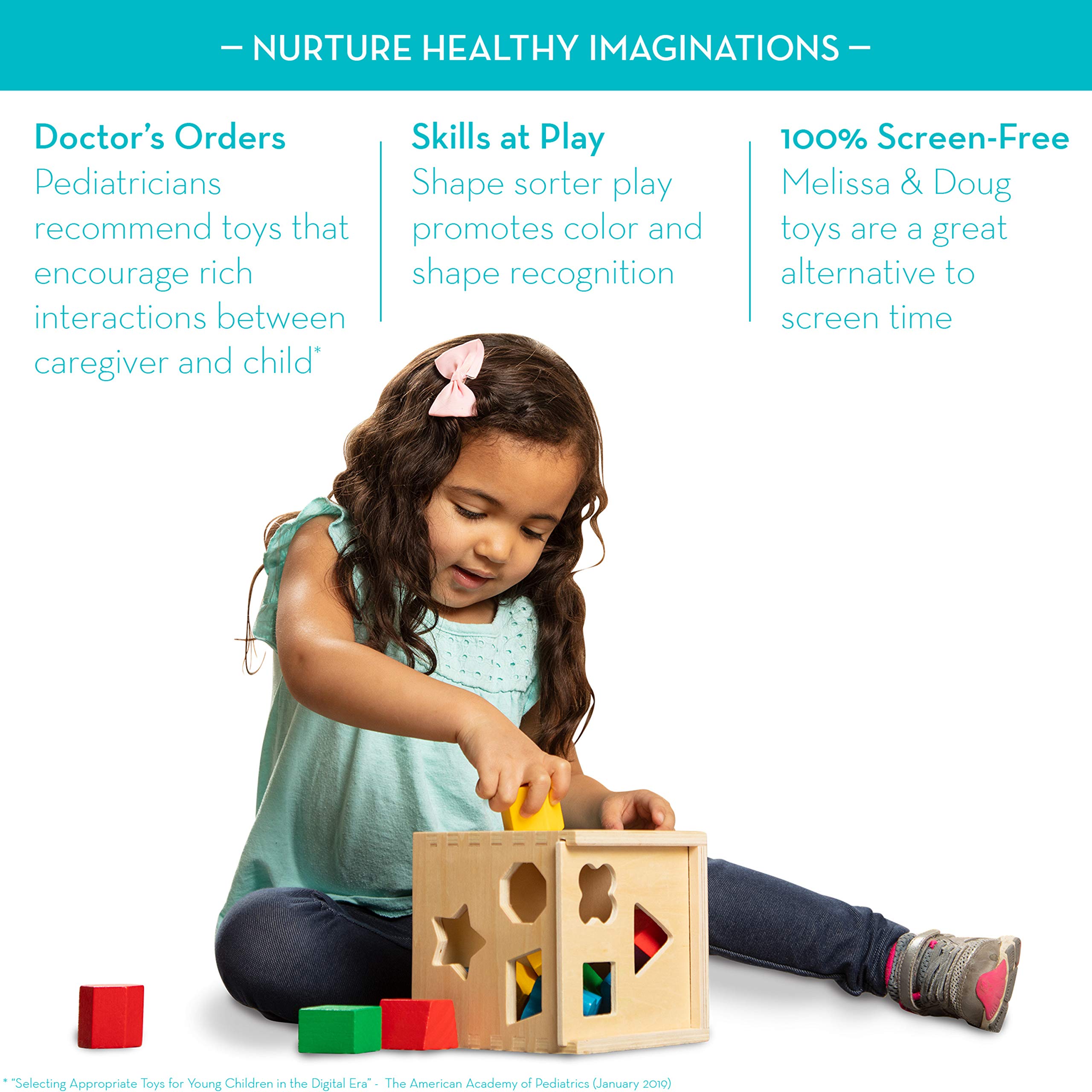 Foto 4 pulgar | Cubo Clasificador De Formas Melissa & Doug Classic Wooden Toy 2+ - Venta Internacional.