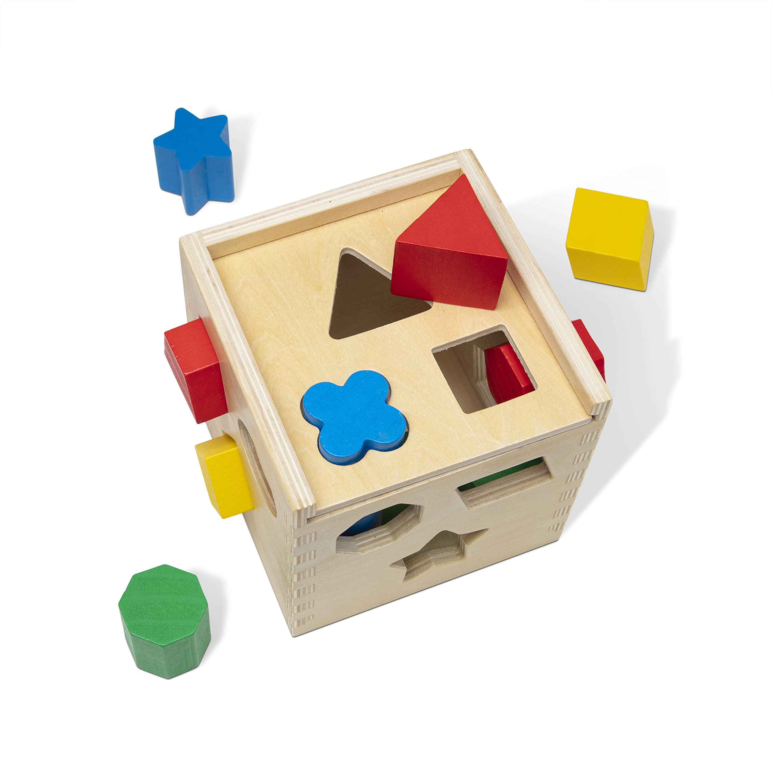 Foto 5 pulgar | Cubo Clasificador De Formas Melissa & Doug Classic Wooden Toy 2+ - Venta Internacional.