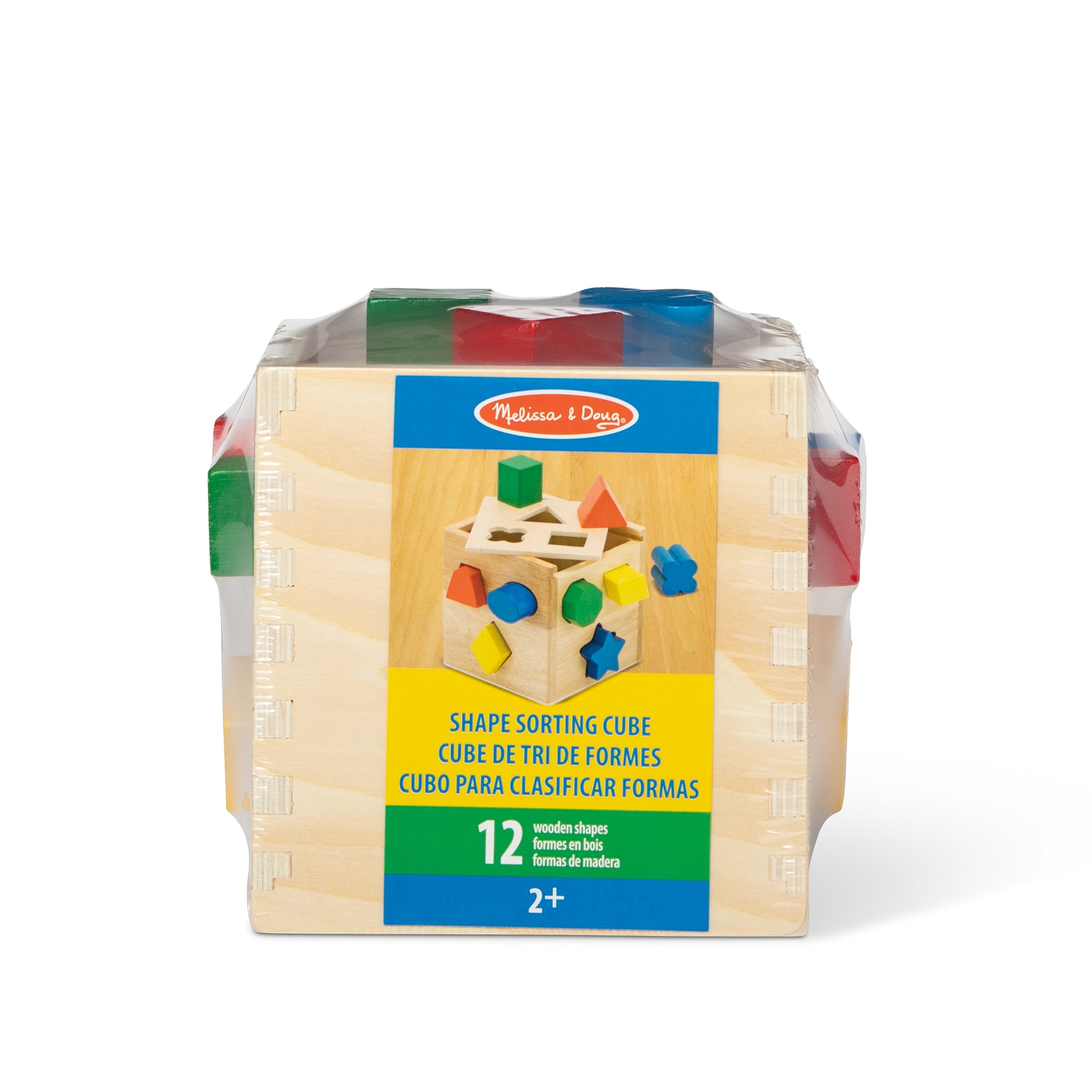 Foto 7 pulgar | Cubo Clasificador De Formas Melissa & Doug Classic Wooden Toy 2+ - Venta Internacional.