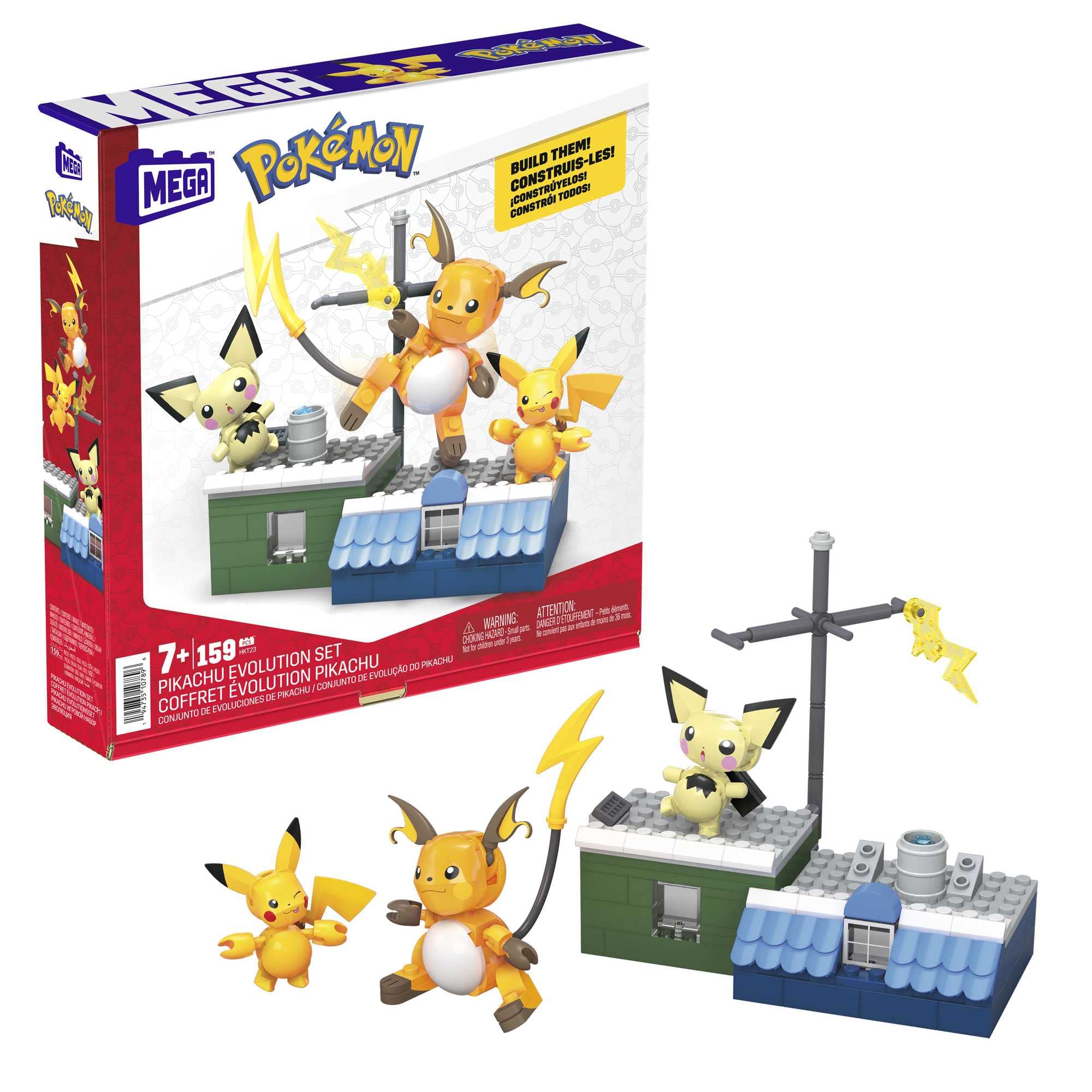 Foto 2 pulgar | Set De Construcción Mega Pokémon Pikachu Evolution Con 160 Piezas - Venta Internacional.
