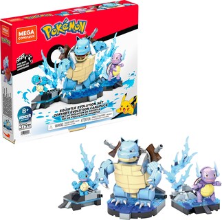 Foto 1 | Set De Construcción Mega Pokémon Squirtle Evolution Con 379 Ladrillos - Venta Internacional.