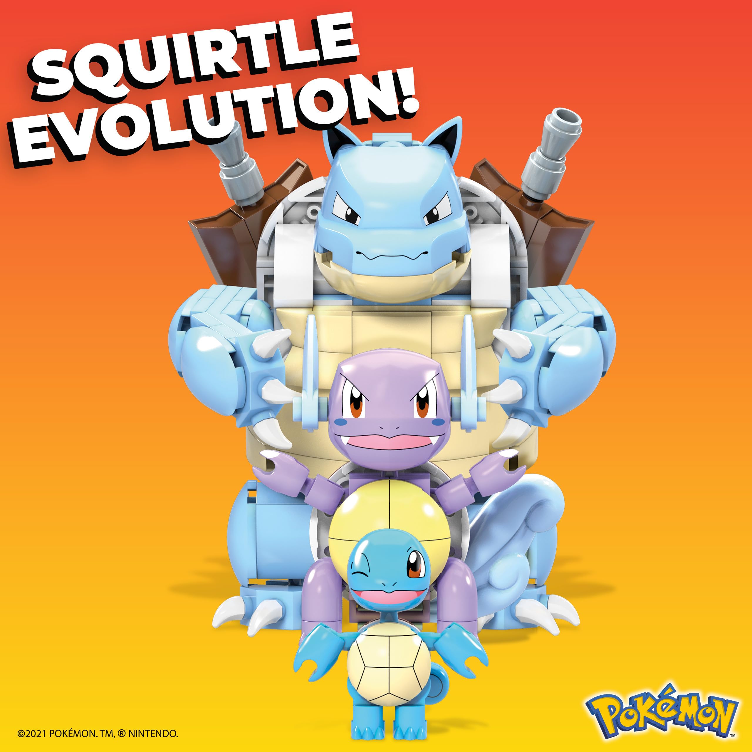 Foto 5 pulgar | Set De Construcción Mega Pokémon Squirtle Evolution Con 379 Ladrillos - Venta Internacional.