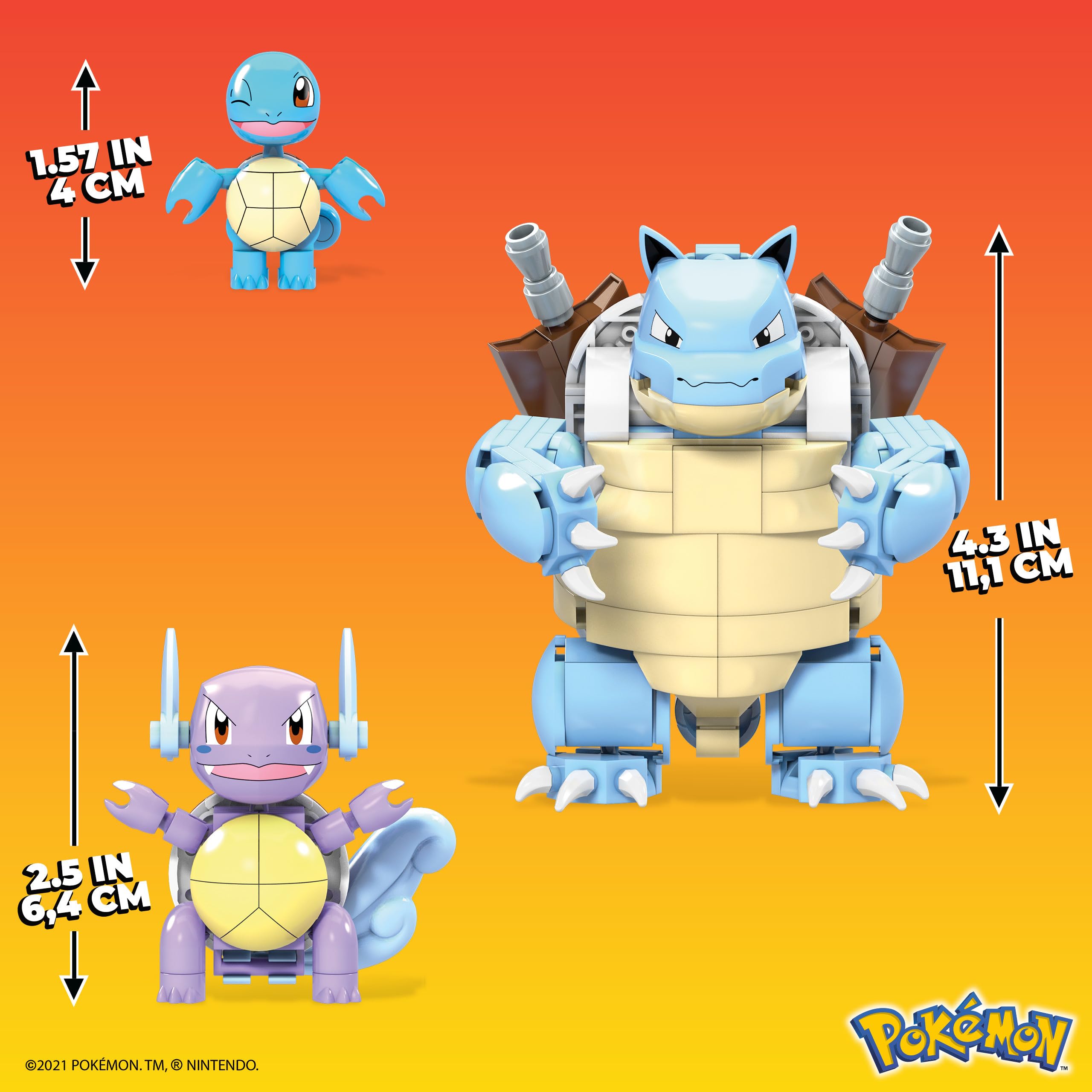 Foto 7 pulgar | Set De Construcción Mega Pokémon Squirtle Evolution Con 379 Ladrillos - Venta Internacional.