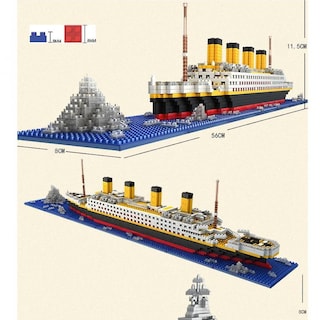 Foto 2 | Juego De Bloques De Construcción Titanic Modelo 1860 Piezas Para Adultos Y Niños - Venta Internacional.