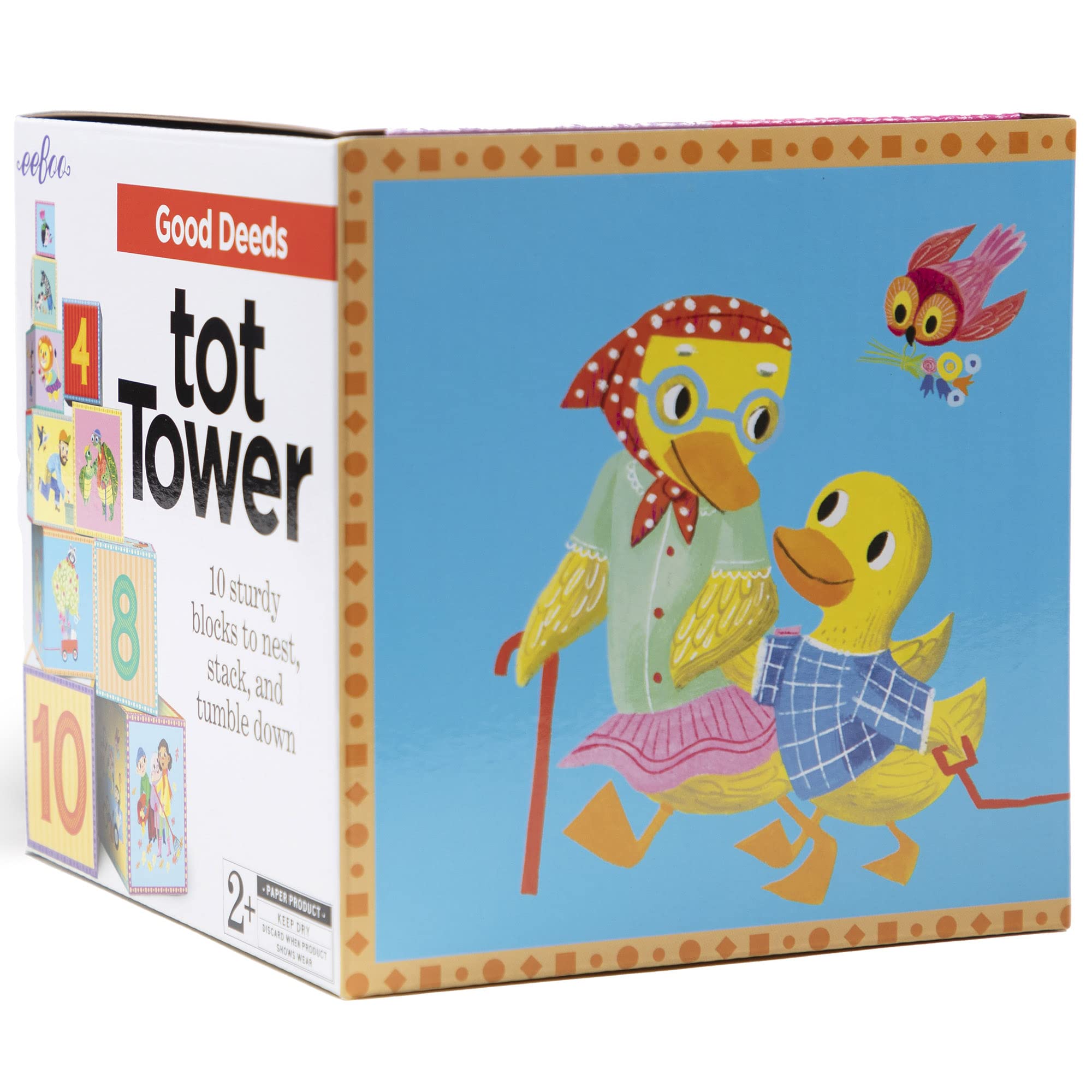 Foto 4 pulgar | Bloques Apilables Eeboo Good Deeds Tot Tower Durante Más De 2 Años - Venta Internacional.