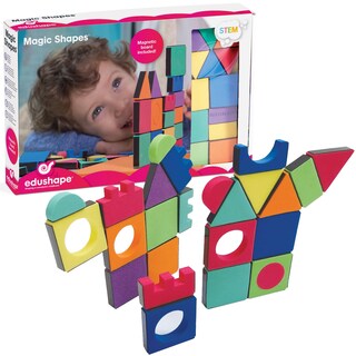 Foto 1 | Bloques De Construcción Edushape Magic Shape, Magnéticos, 54 Piezas - Venta Internacional.