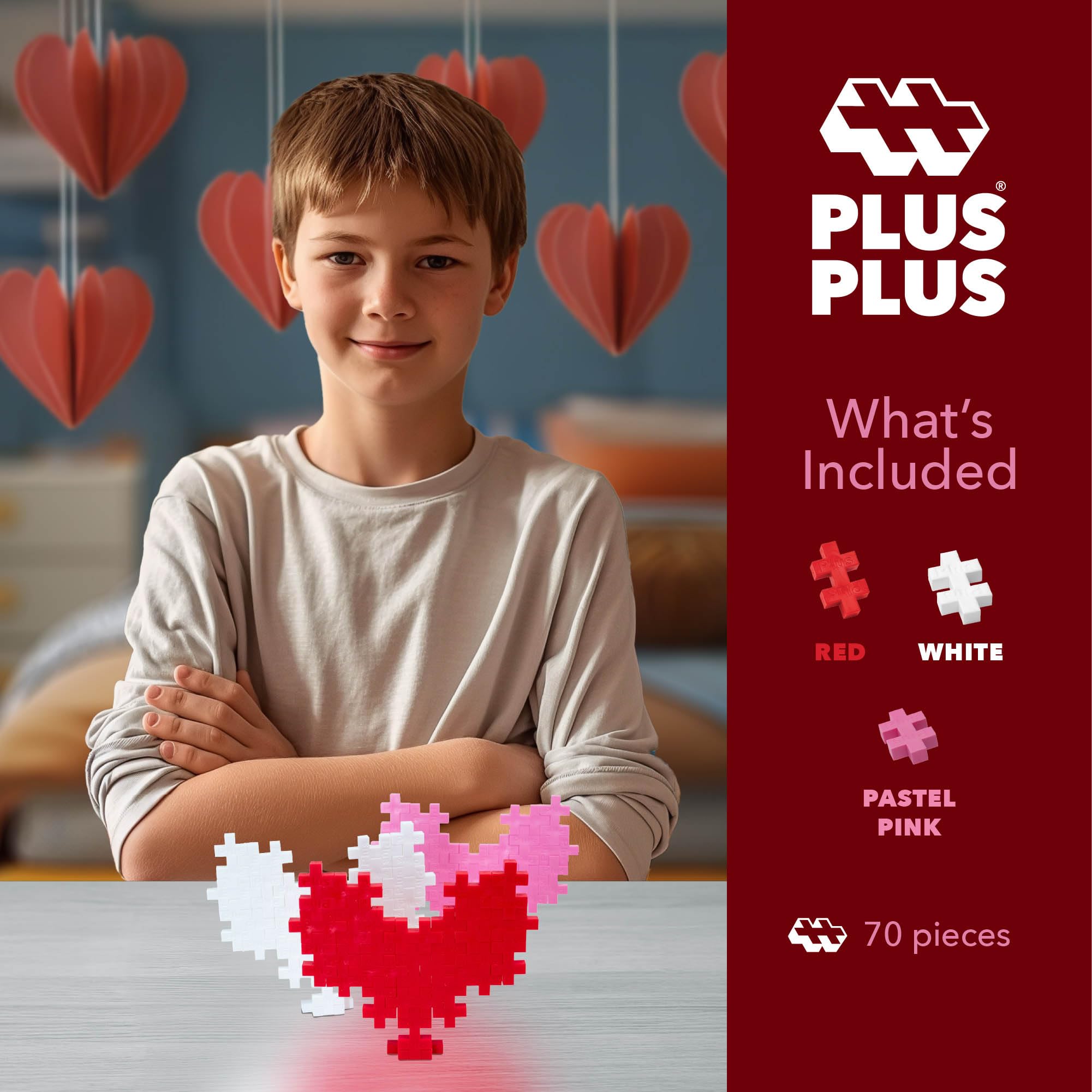 Foto 2 | Juego De Bloques De Construcción De Rompecabezas 3d Plus Plus I Love You Hearts - Venta Internacional.