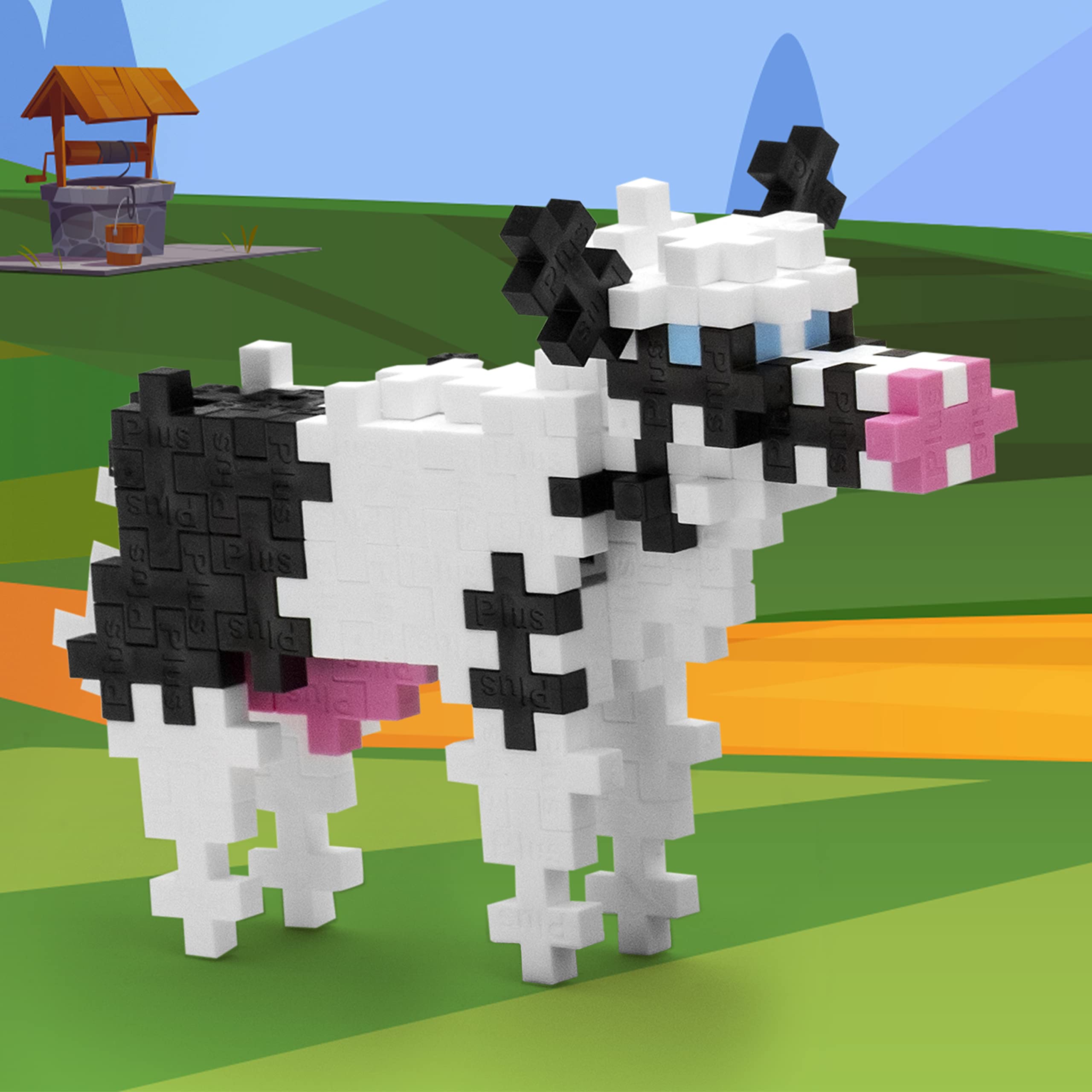 Foto 2 | Set De Bloques De Construcción Plus Plus Plus, Figura De Animal 3d Con Forma De Vaca Para Niños - Venta Internacional.