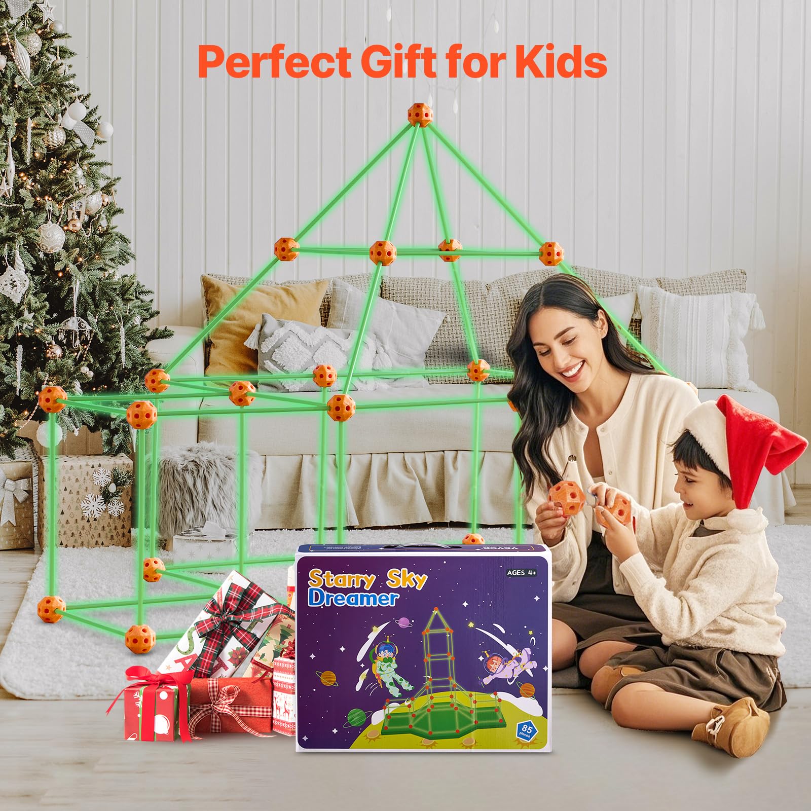 Foto 3 pulgar | Kit De Construcción Fort Vevor Glow In The Dark, 85 Unidades, Para Niños Mayores De 4 Años - Venta Internacional.