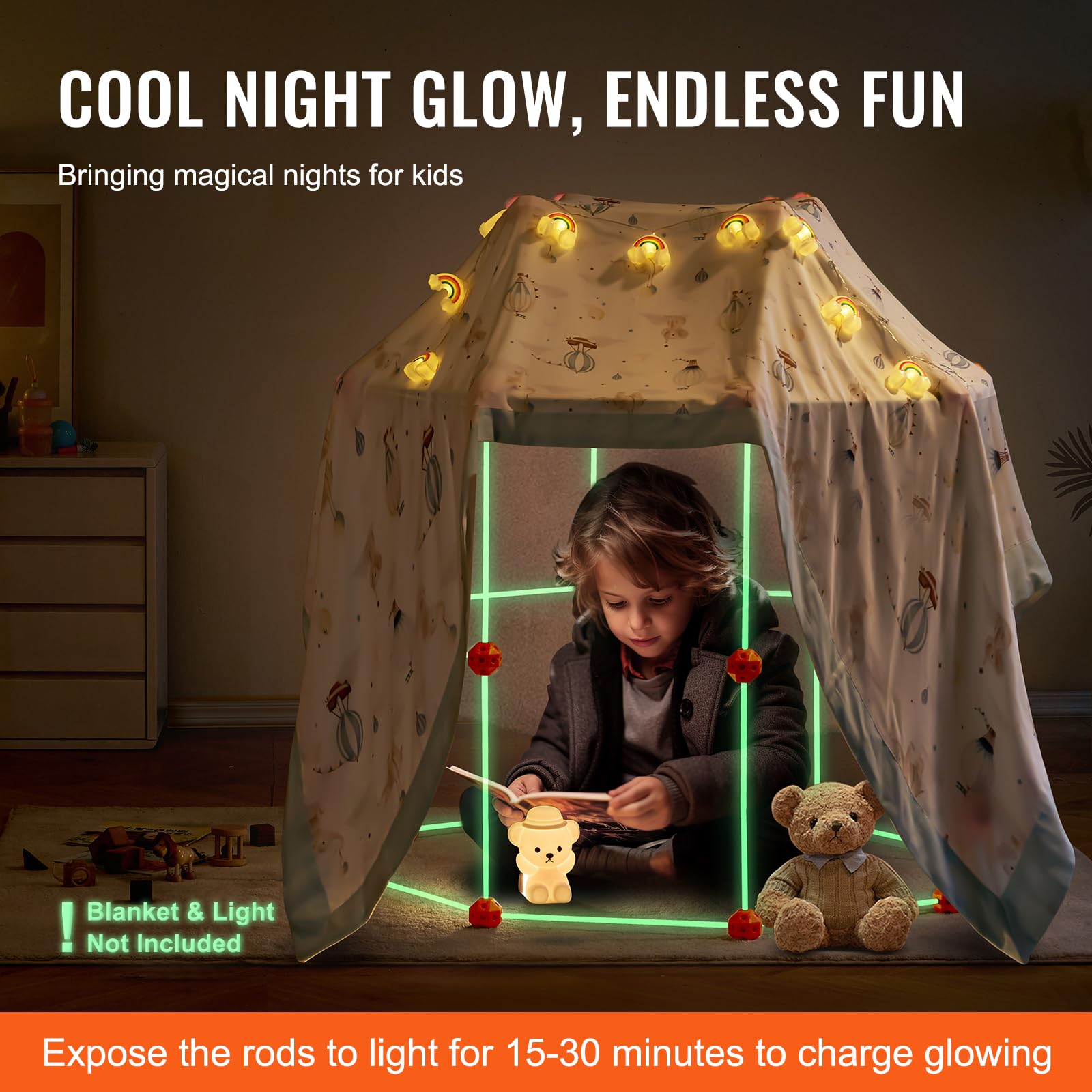 Foto 4 pulgar | Kit De Construcción Fort Vevor Glow In The Dark, 85 Unidades, Para Niños Mayores De 4 Años - Venta Internacional.