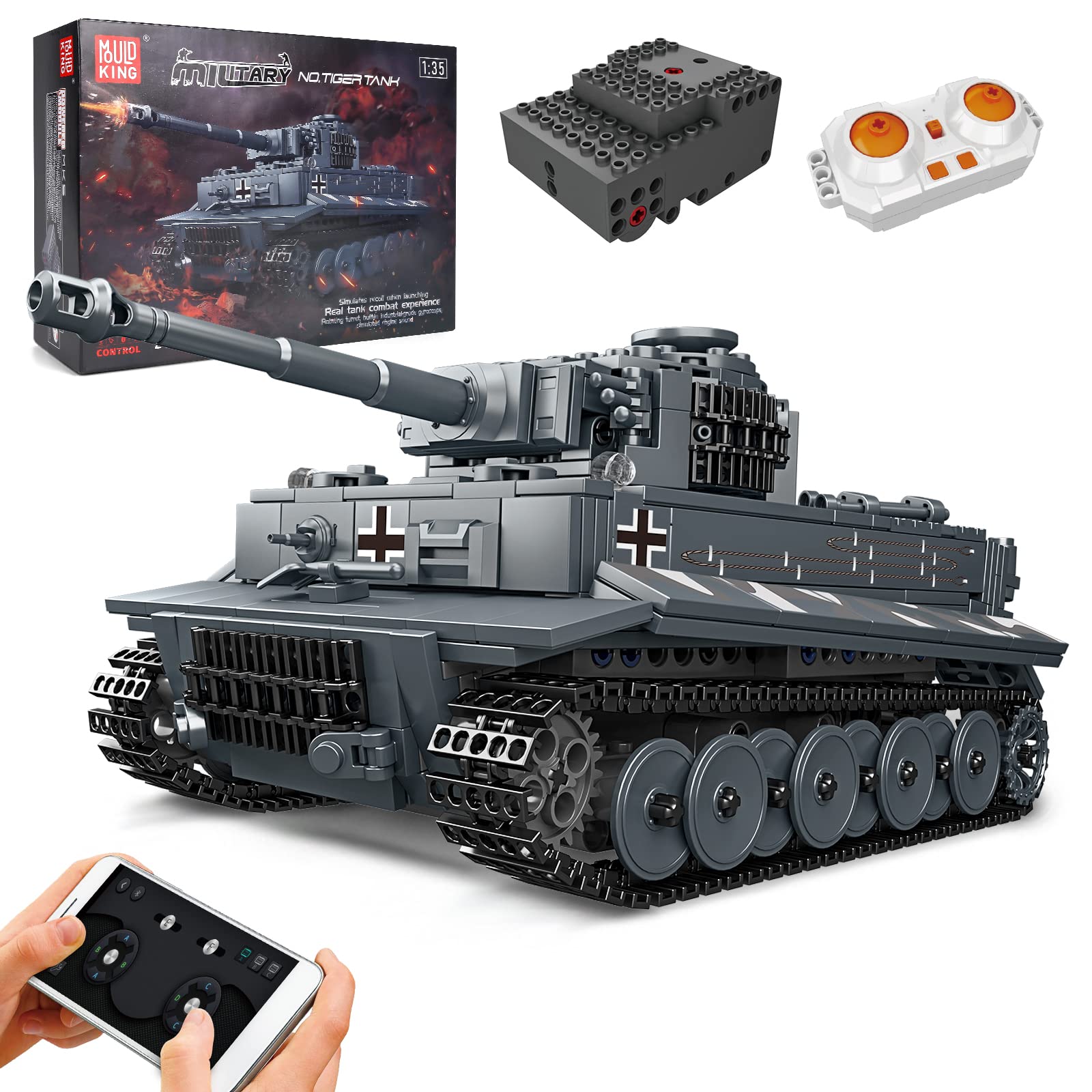 Foto 2 pulgar | Tanque Building Blocks Toy Mould King 20014 Tiger Con Mando A Distancia - Venta Internacional.