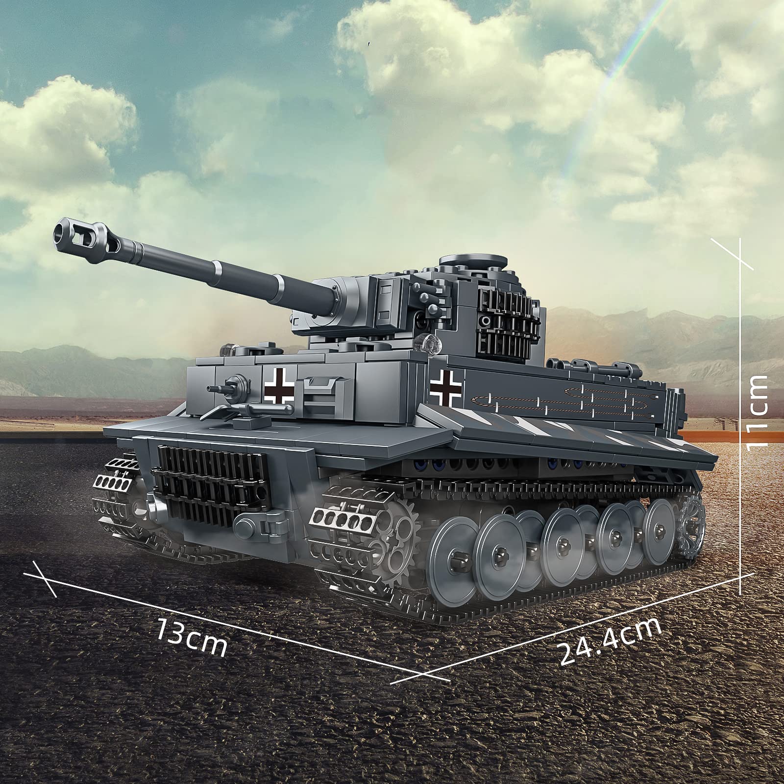 Foto 6 | Tanque Building Blocks Toy Mould King 20014 Tiger Con Mando A Distancia - Venta Internacional.