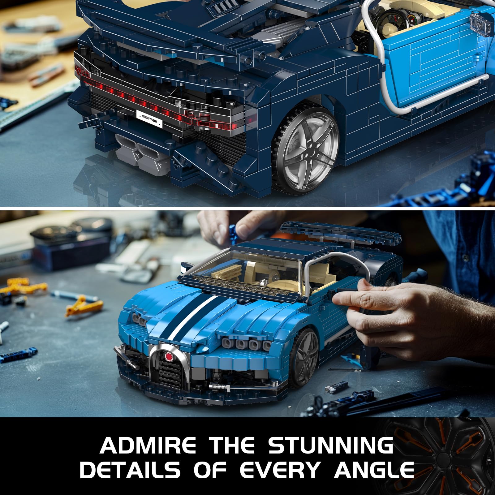 Foto 4 | Molde Para Coche Superdeportivo Building Blocks King 10111, 1222 Unidades - Venta Internacional.