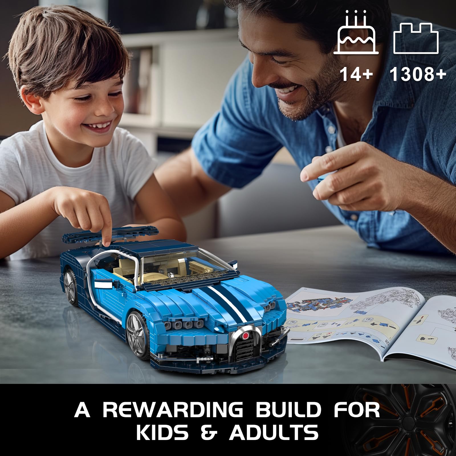 Foto 6 pulgar | Molde Para Coche Superdeportivo Building Blocks King 10111, 1222 Unidades - Venta Internacional.