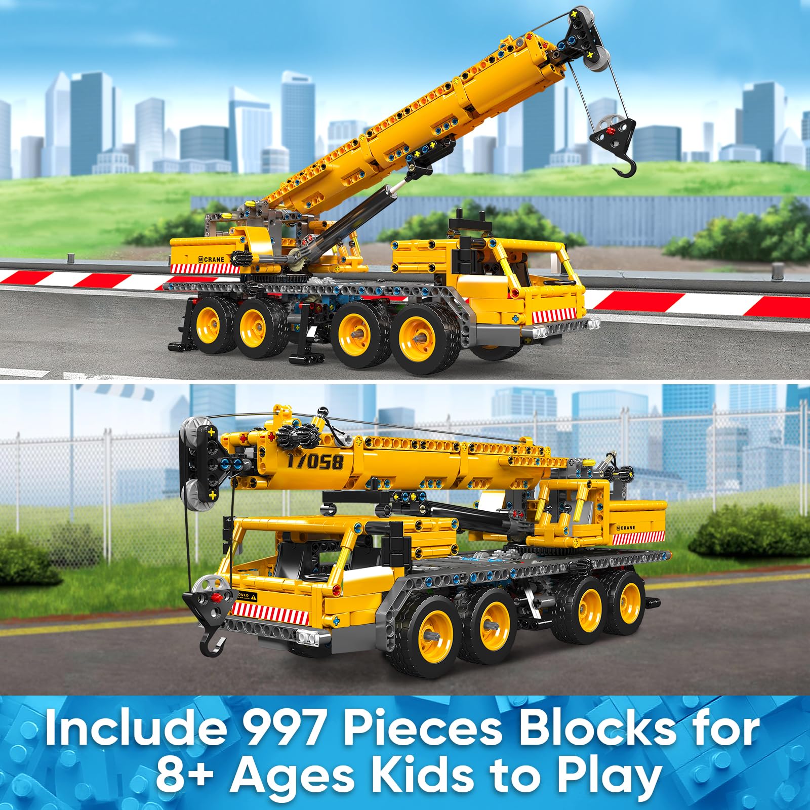 Foto 4 | Kit De Bloques De Construcción Mould King 17058 Crane Truck 997 Piezas - Venta Internacional.