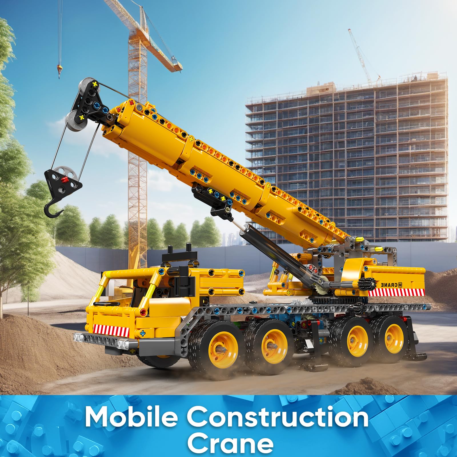 Foto 7 | Kit De Bloques De Construcción Mould King 17058 Crane Truck 997 Piezas - Venta Internacional.