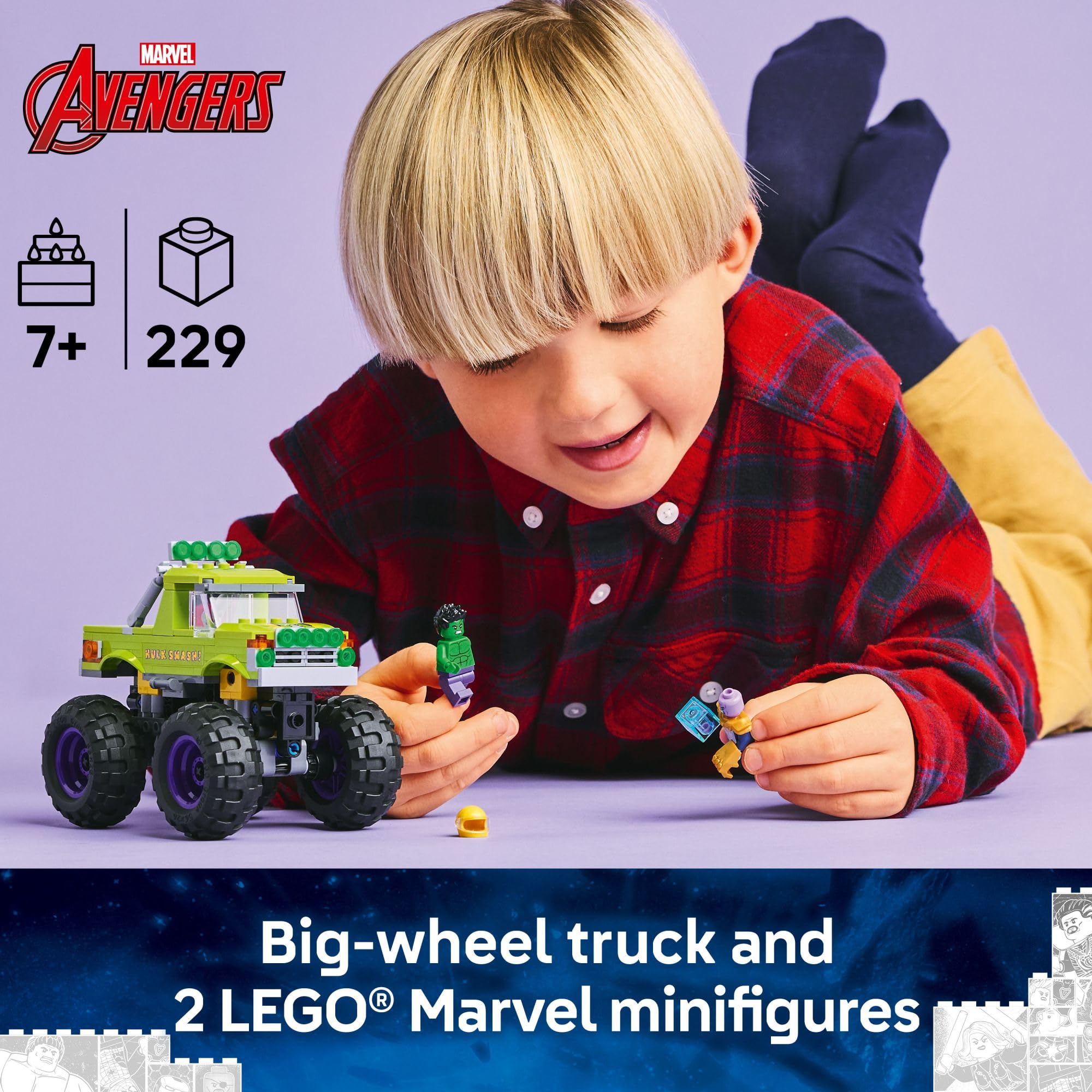 Foto 3 pulgar | Juguete De Construcción Lego Marvel The Hulk Truck Contra Thanos 76312 - Venta Internacional.