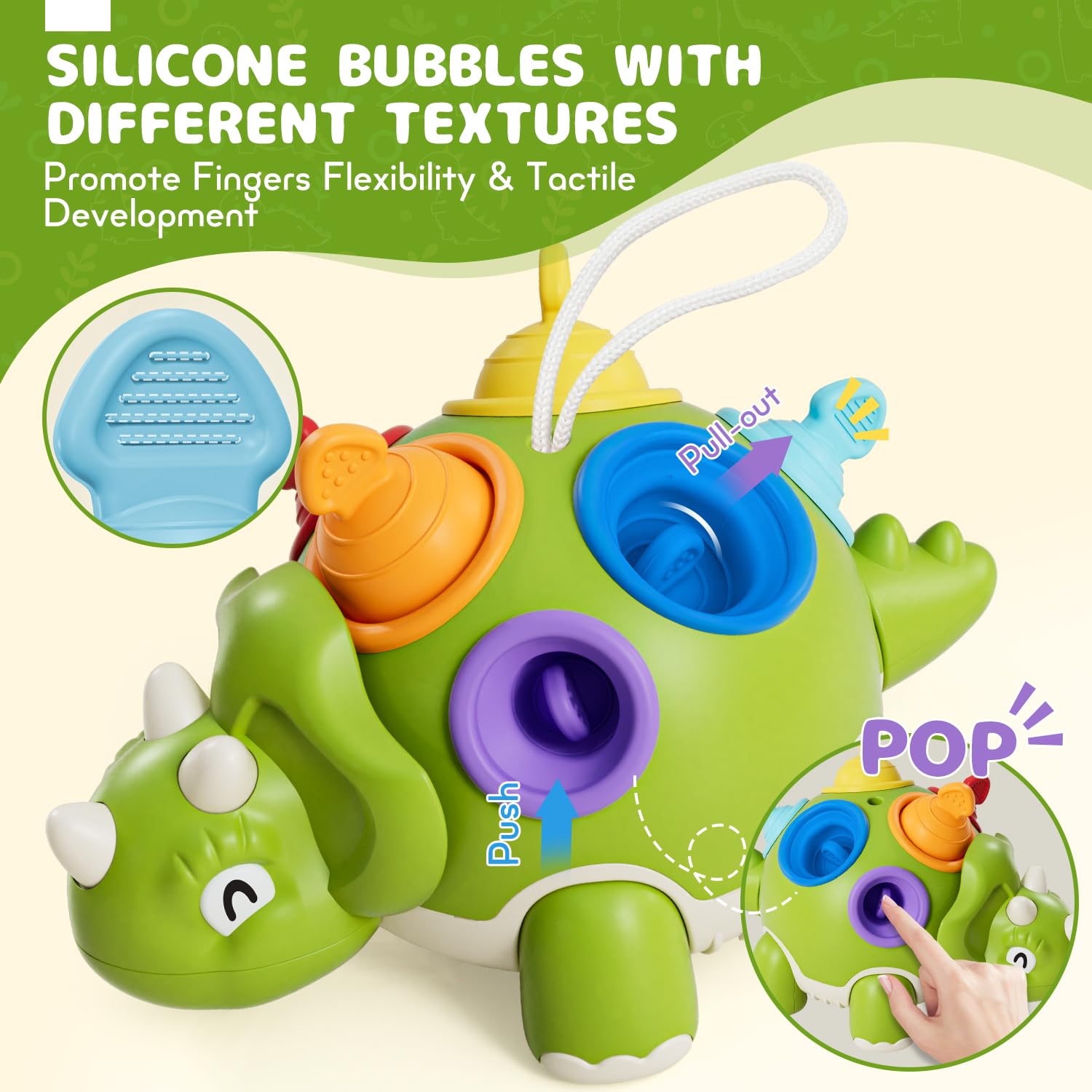 Foto 4 pulgar | Toy Lehoo Castle Dinosaur Sensory Para Niño De 1 Año Con Ruleta - Venta Internacional.