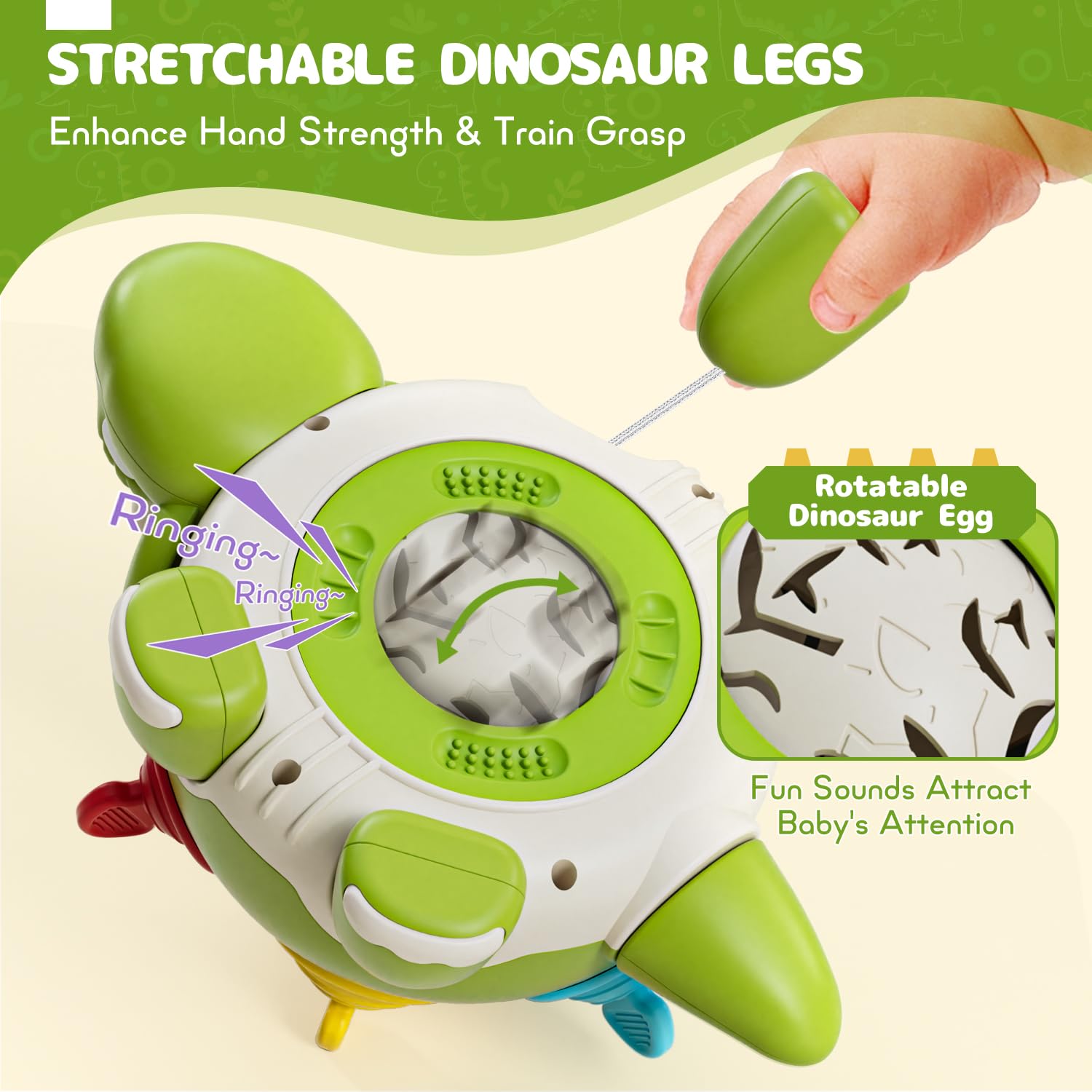 Foto 5 pulgar | Toy Lehoo Castle Dinosaur Sensory Para Niño De 1 Año Con Ruleta - Venta Internacional.