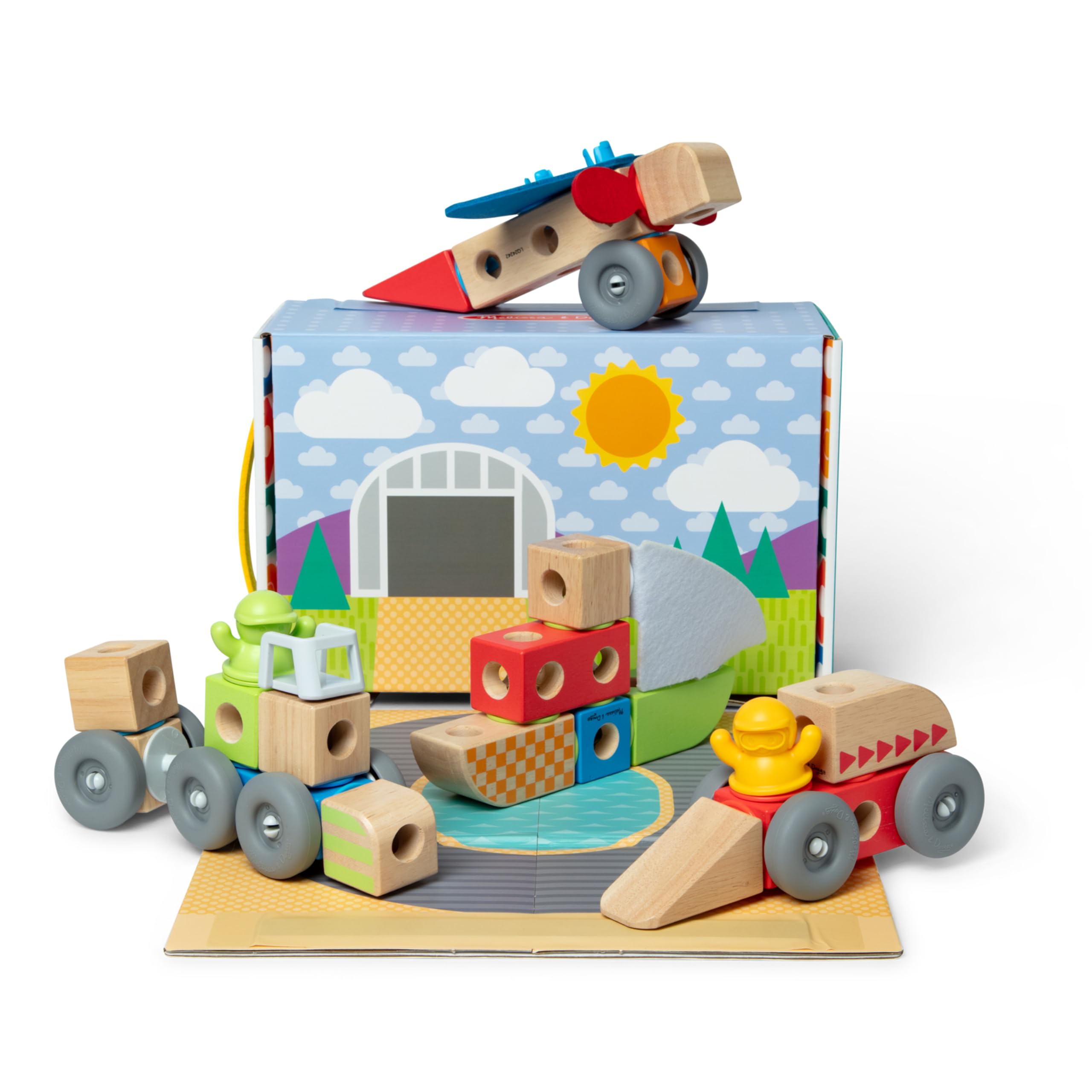Foto 1 | Bloques De Construcción Toy Melissa & Doug Blockables Vehicles 54 Unidades - Venta Internacional.