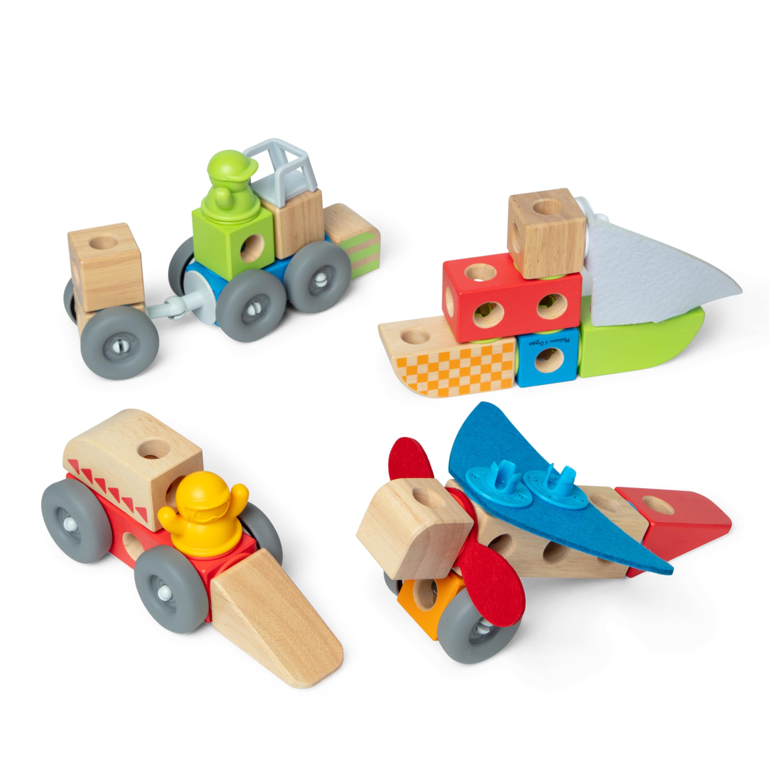 Foto 5 pulgar | Bloques De Construcción Toy Melissa & Doug Blockables Vehicles 54 Unidades - Venta Internacional.