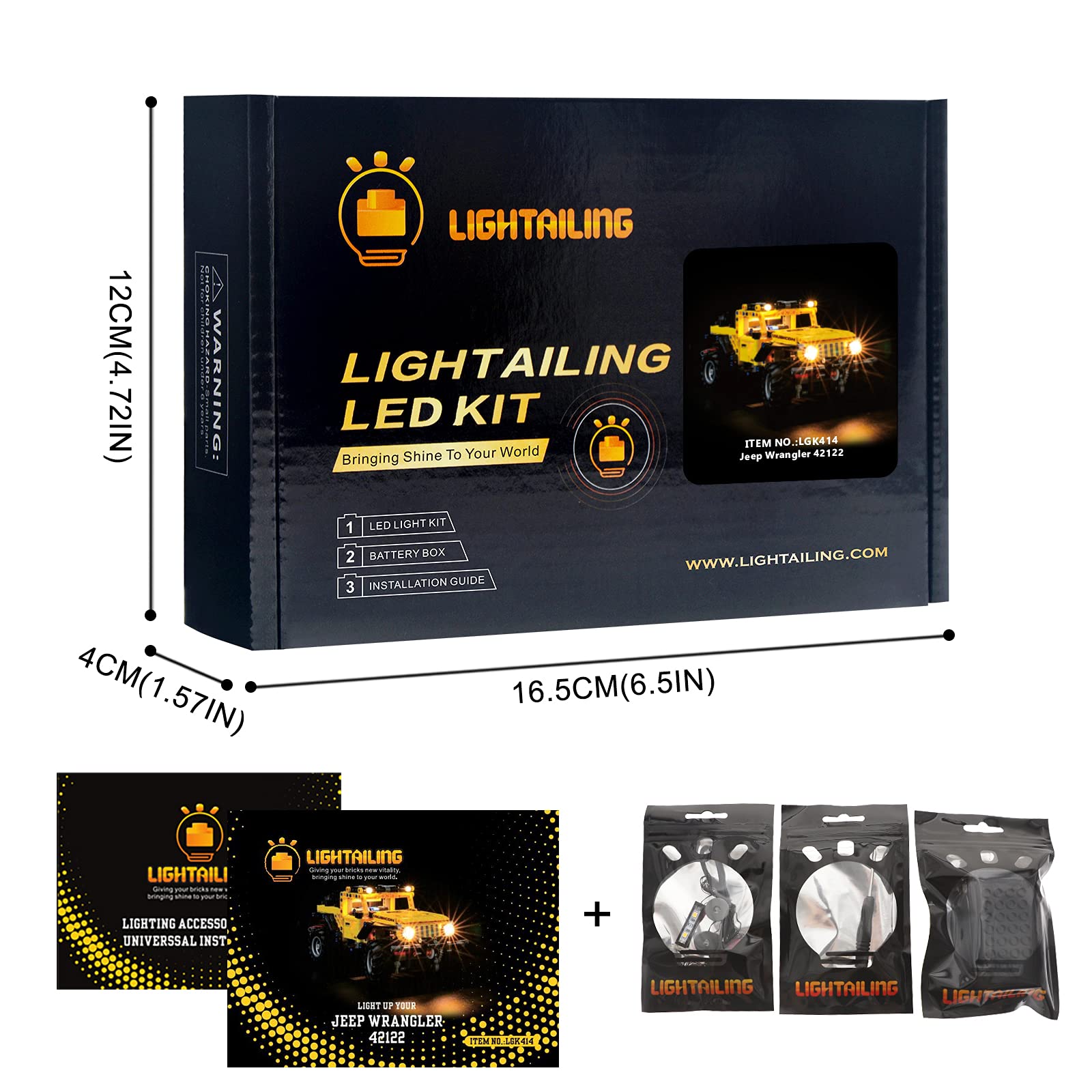 Foto 7 pulgar | Set De Luces Lightailing Para Technic Wrangler 4x4 Lego 42122 - Venta Internacional.